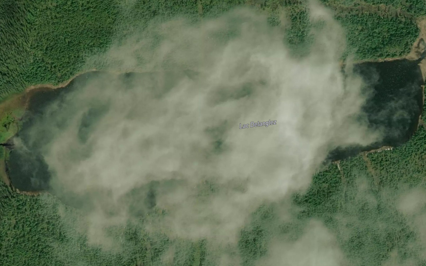 Satellite map of the Lac Delanglez