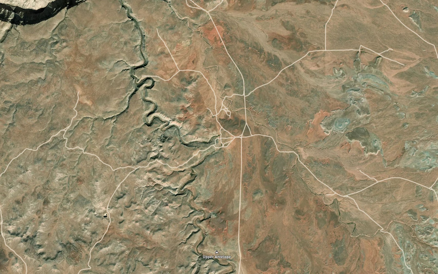 Satellite map of the Antelope Spring