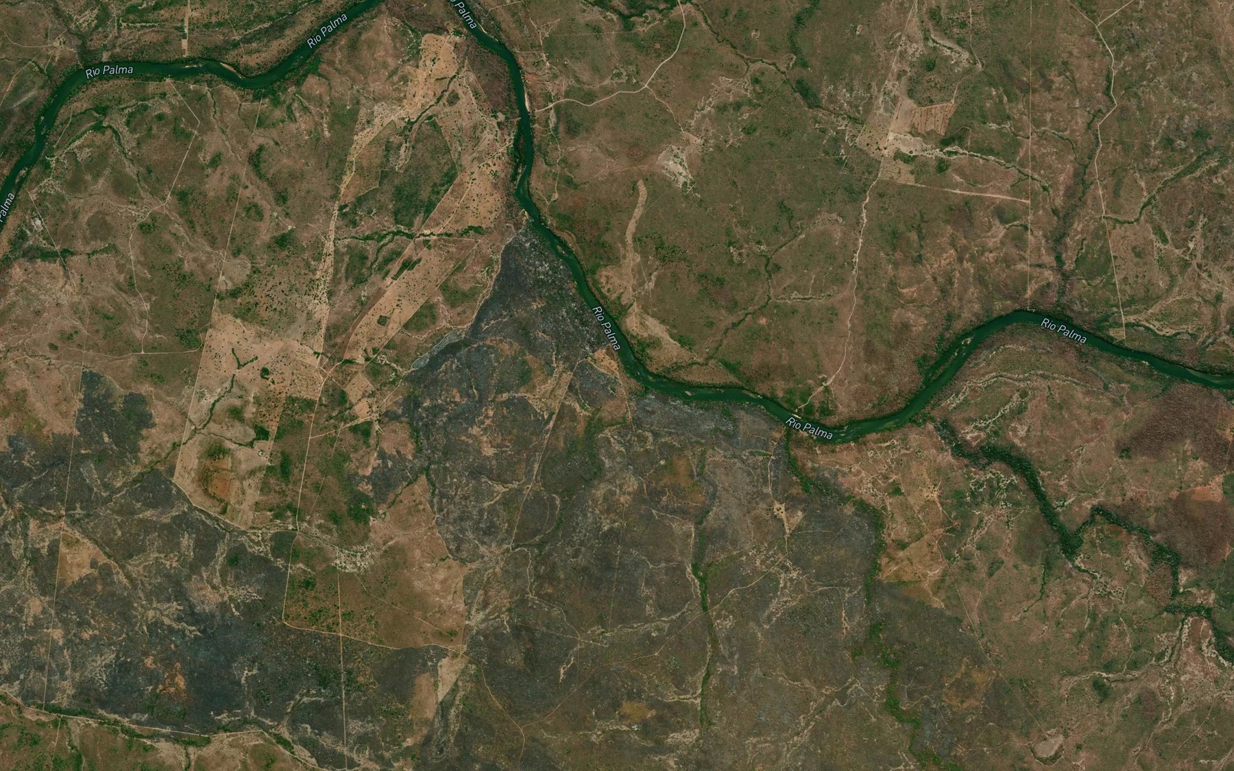 Satellite map of the Ribeirao Feio
