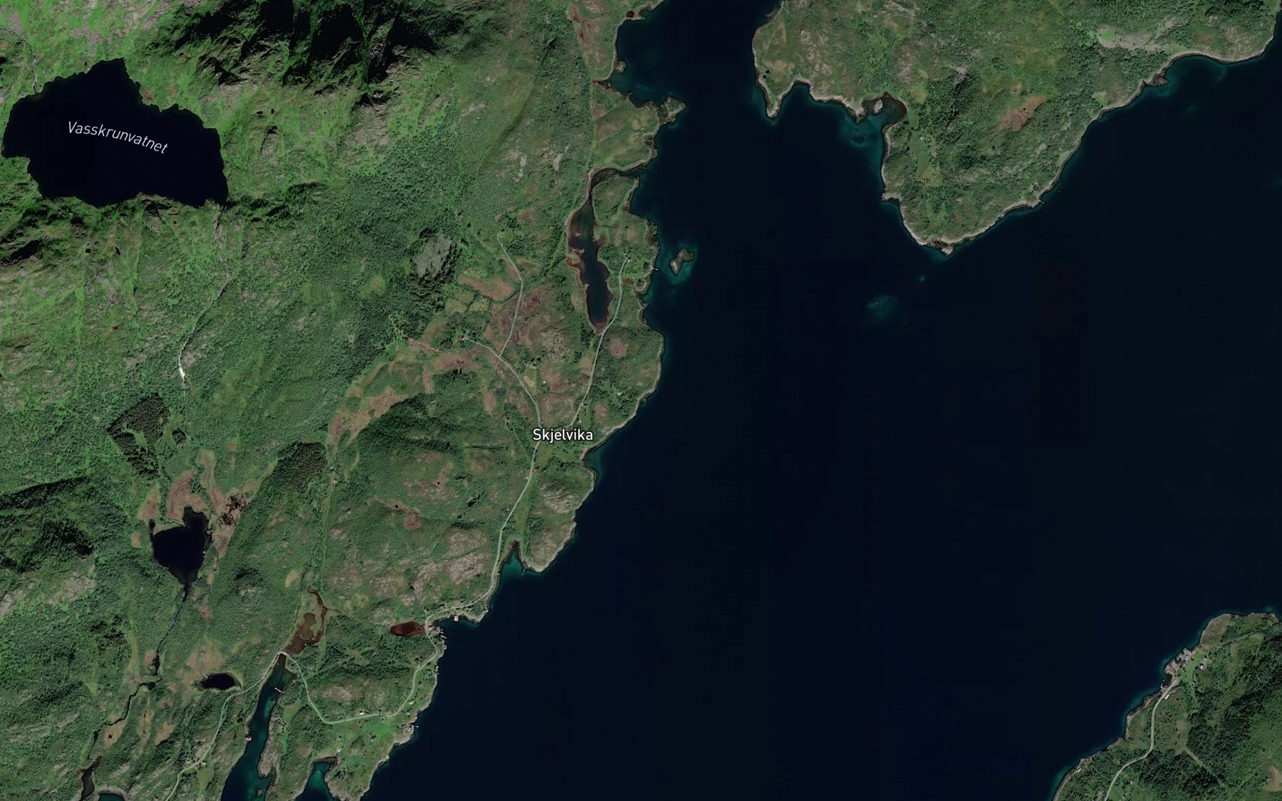 Satellite map of the Slattvika