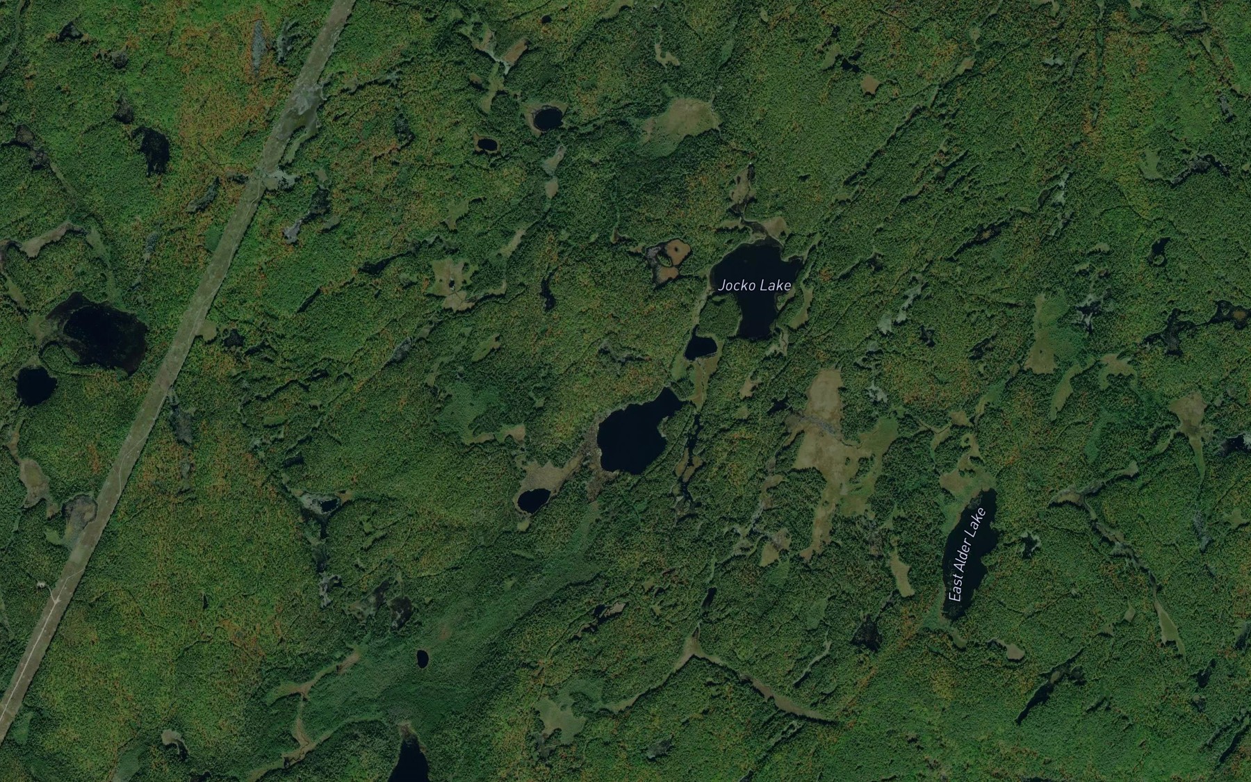 Satellite map of the Feely Creek