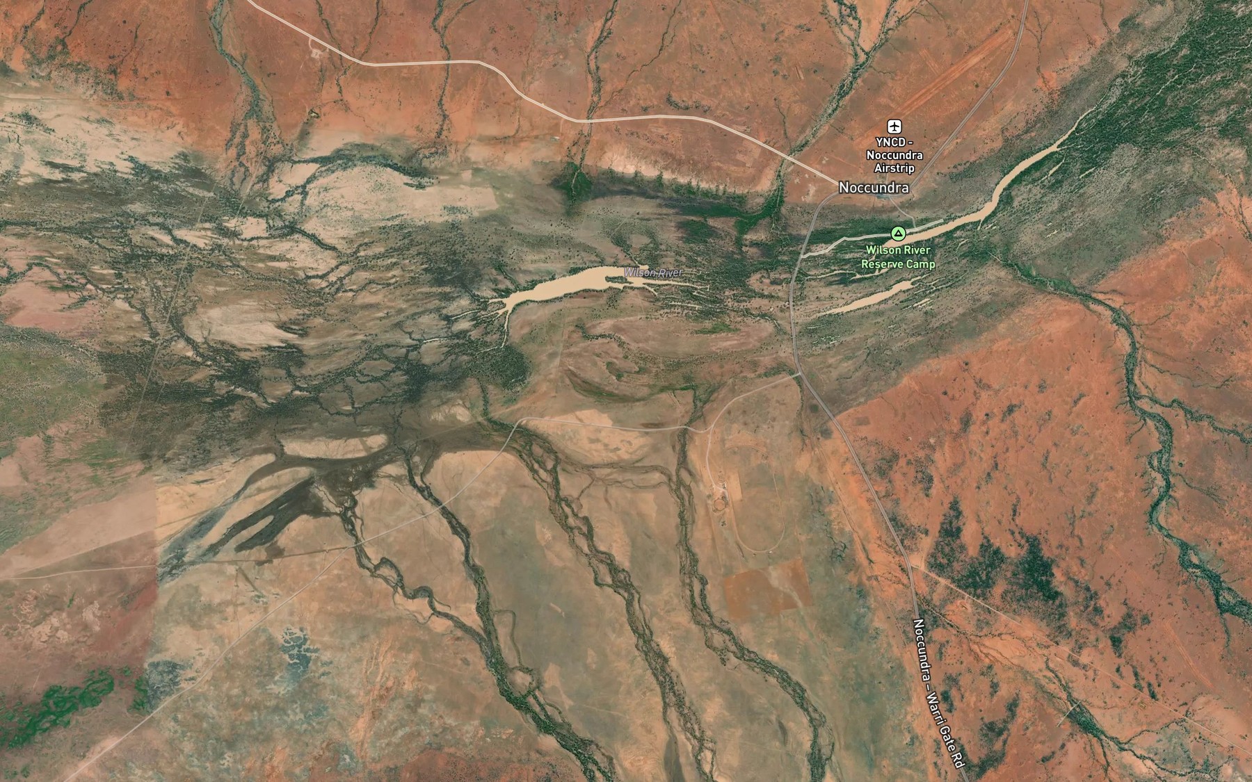 Satellite map of the Tippera Creek