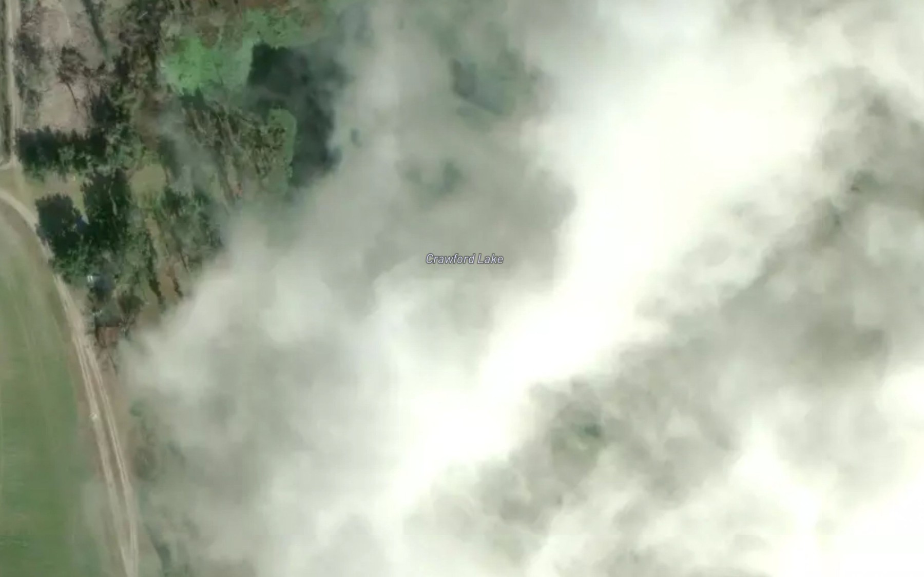 Satellite map of the Crawford Lake