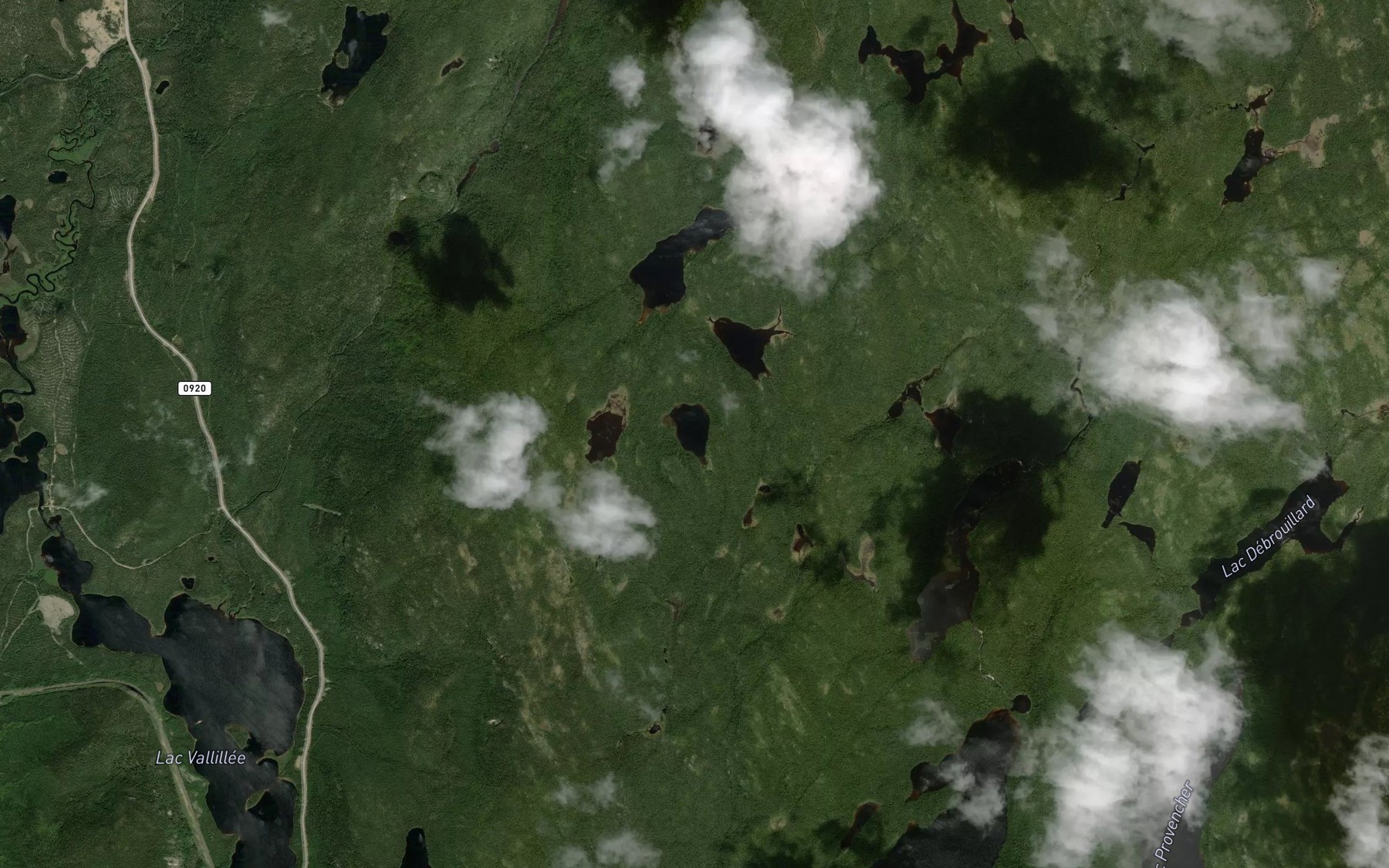 Satellite map of the Lac Plantade