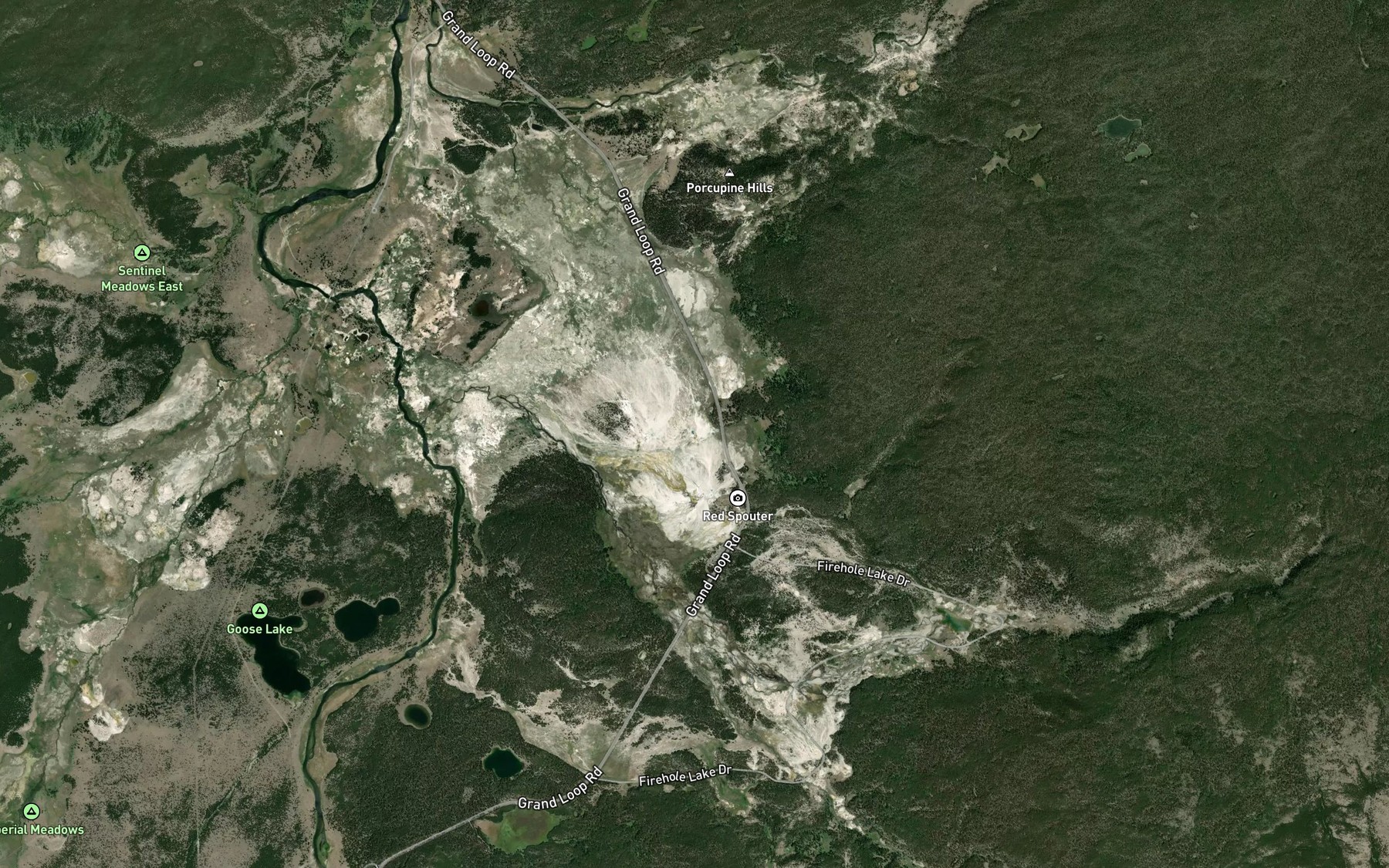 Satellite map of the Gentian Pool