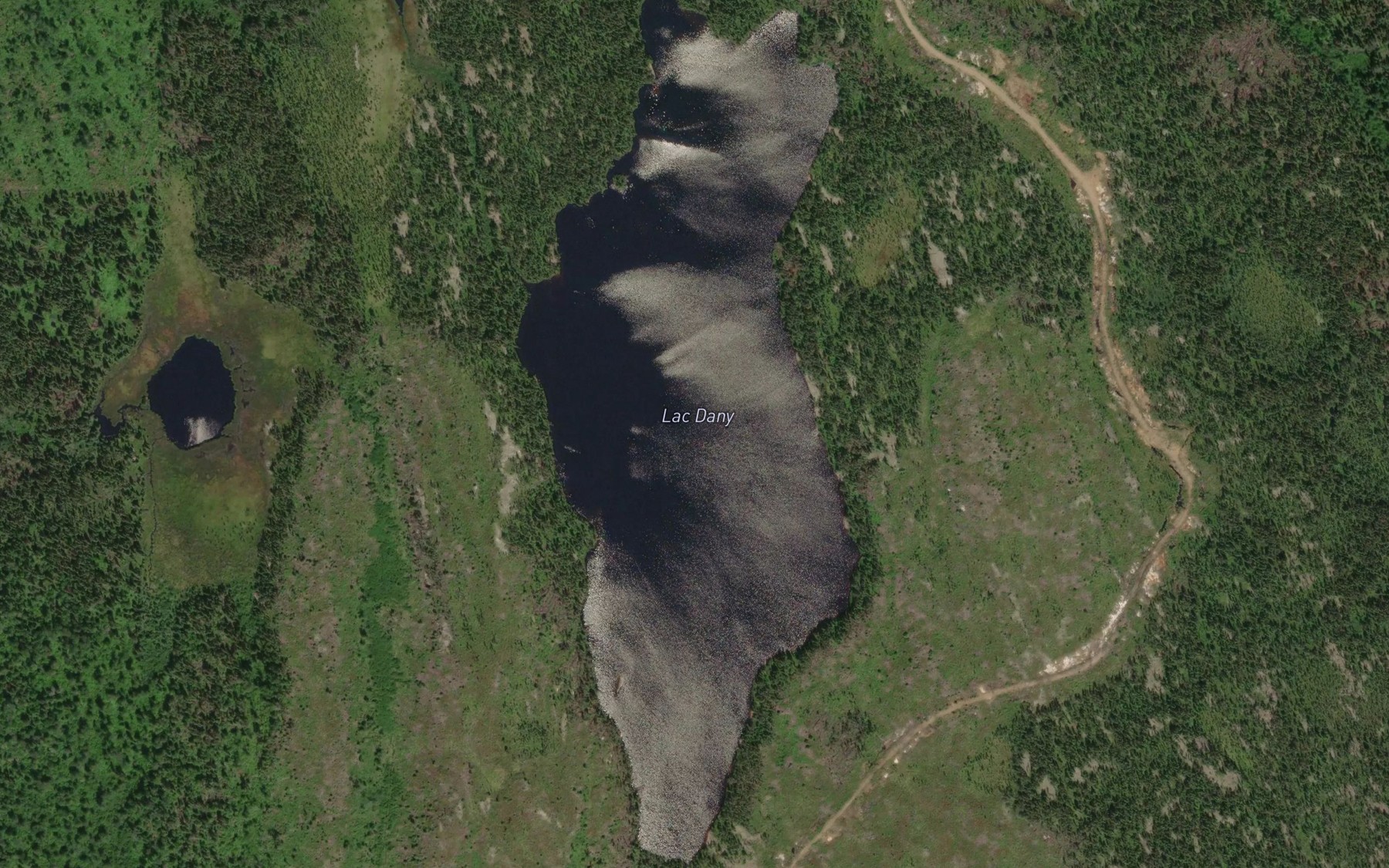 Satellite map of the Lac Dany