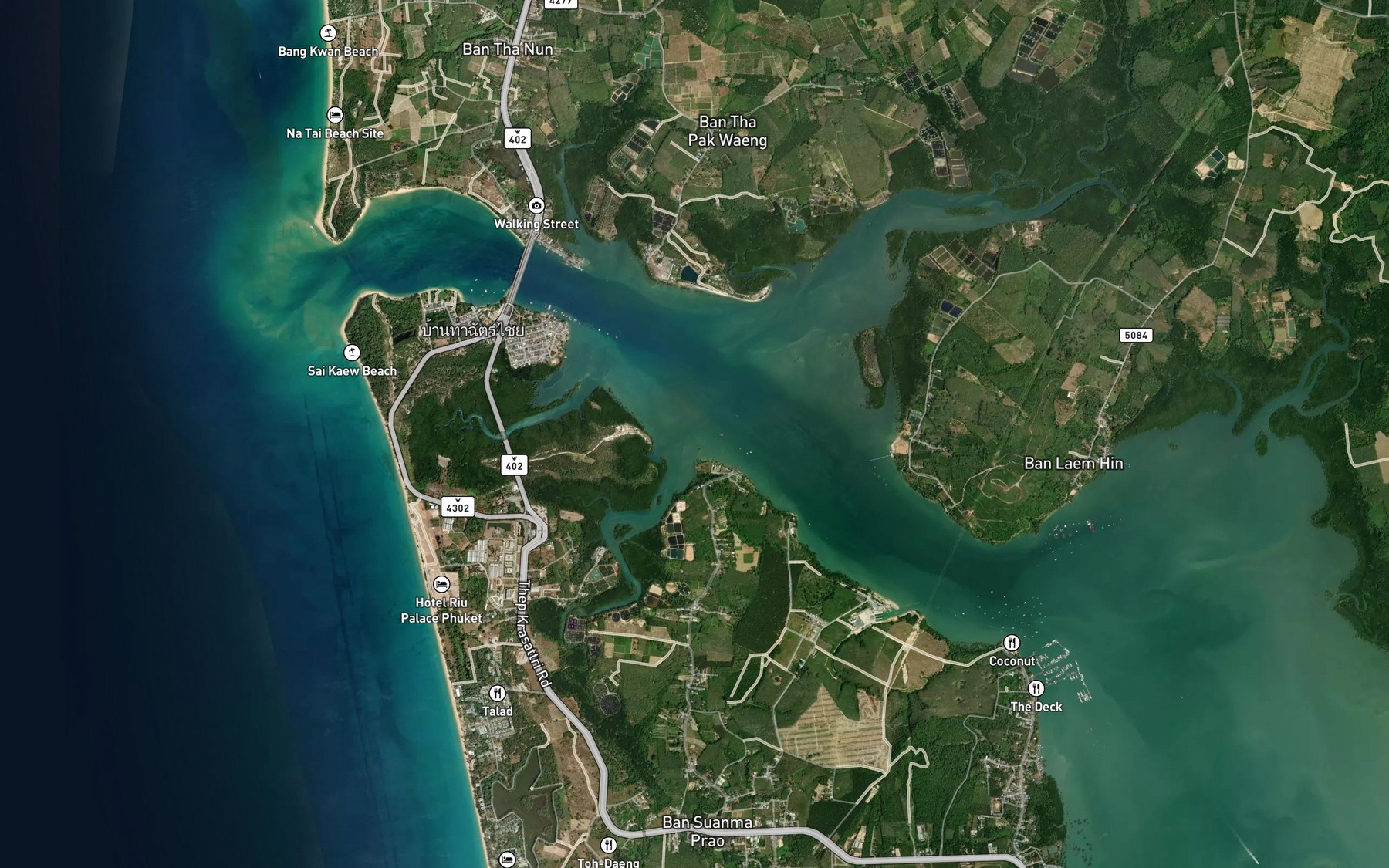 Satellite map of the Khlong Ban Yit