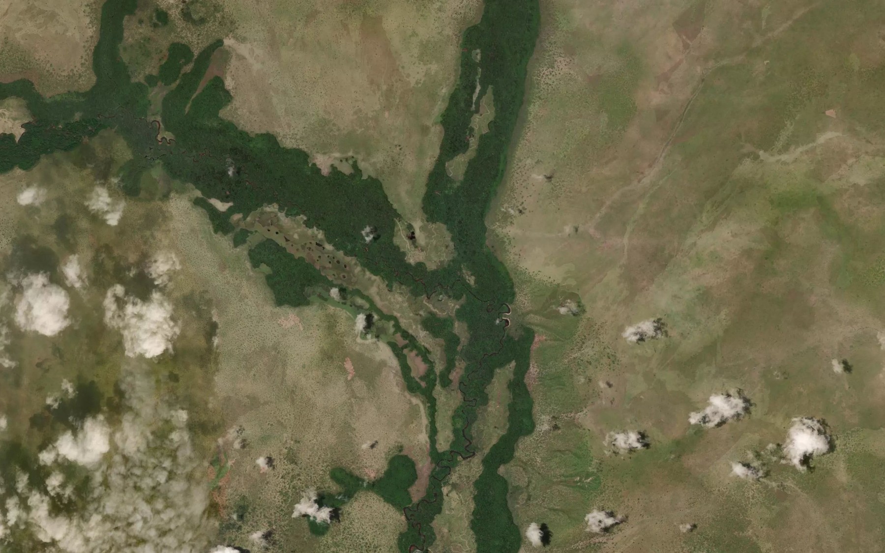 Satellite map of the Leno