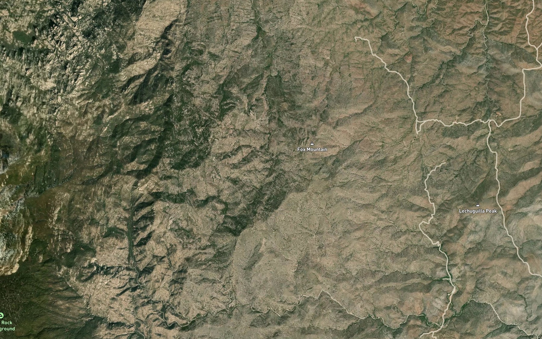 Satellite map of the Bear Spring