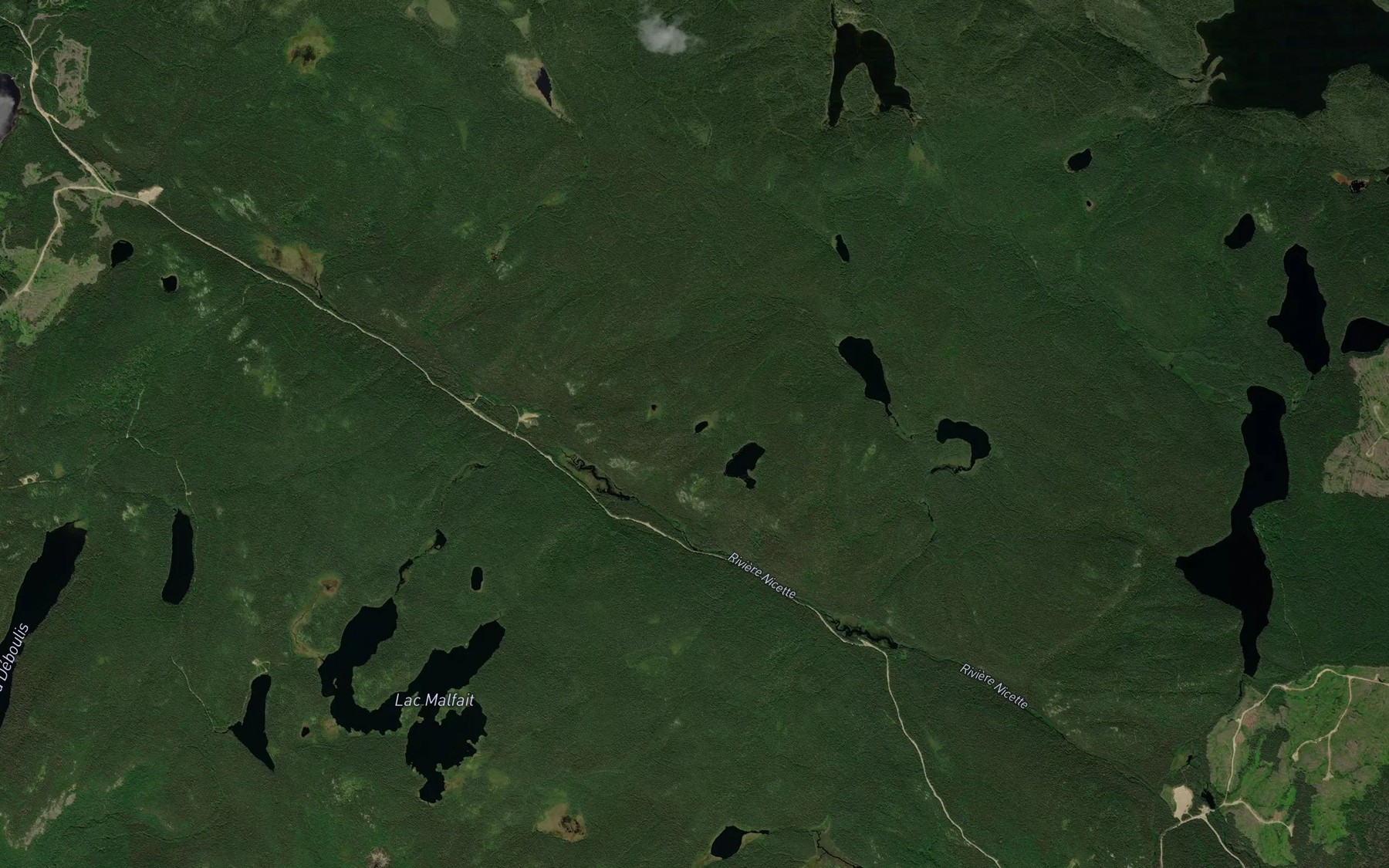Satellite map of the Lac Lavoisier
