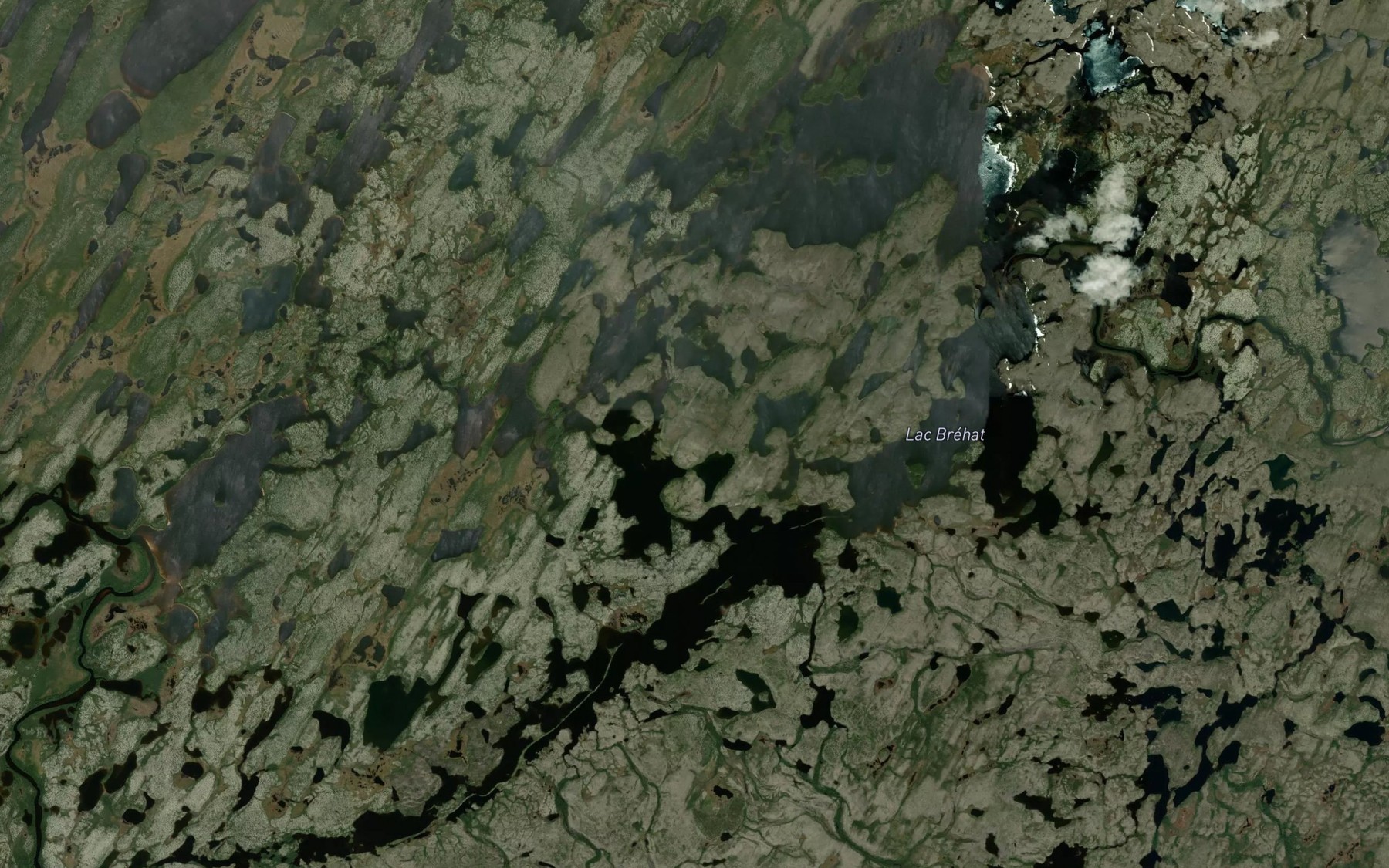 Satellite map of the Lac Brehat