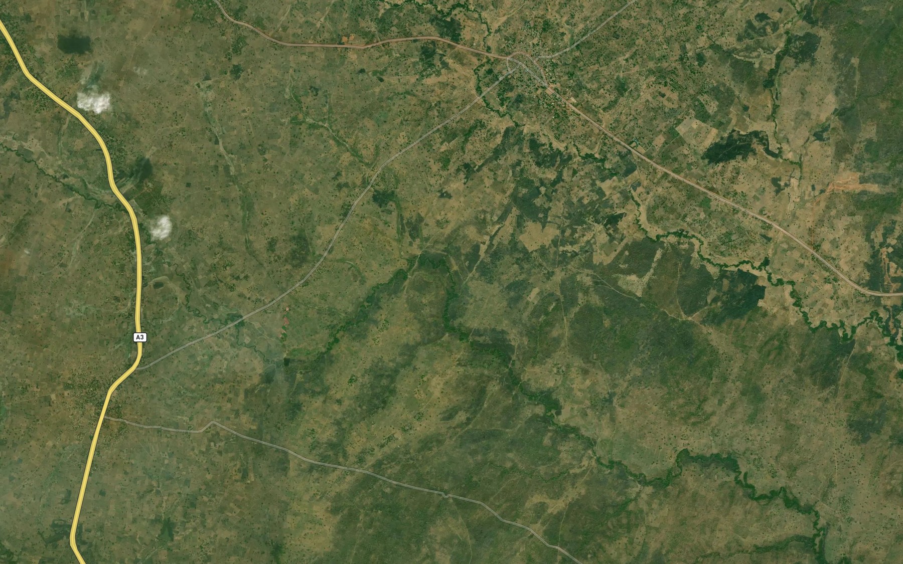 Satellite map of the River Akanga