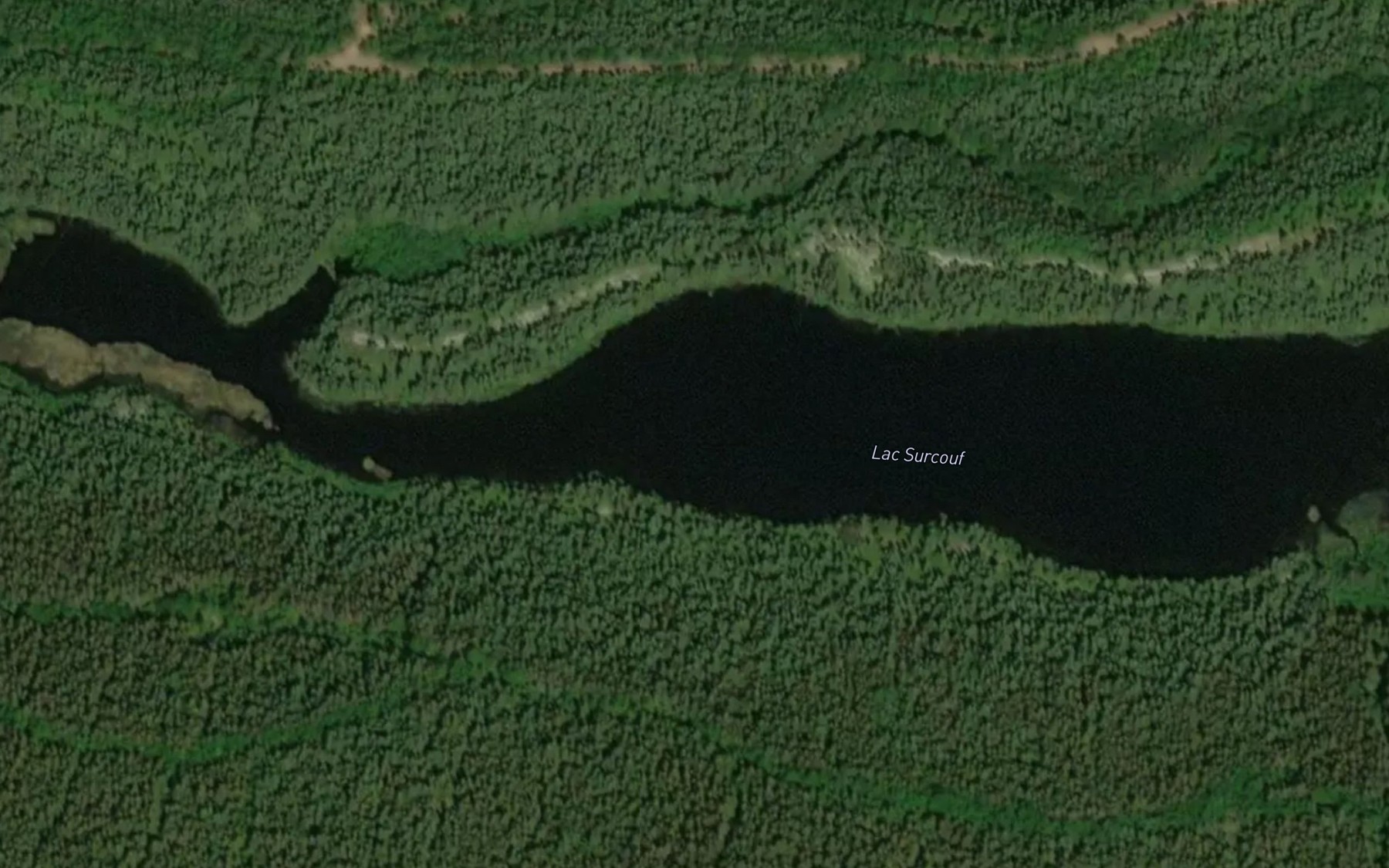 Satellite map of the Lac Surcouf