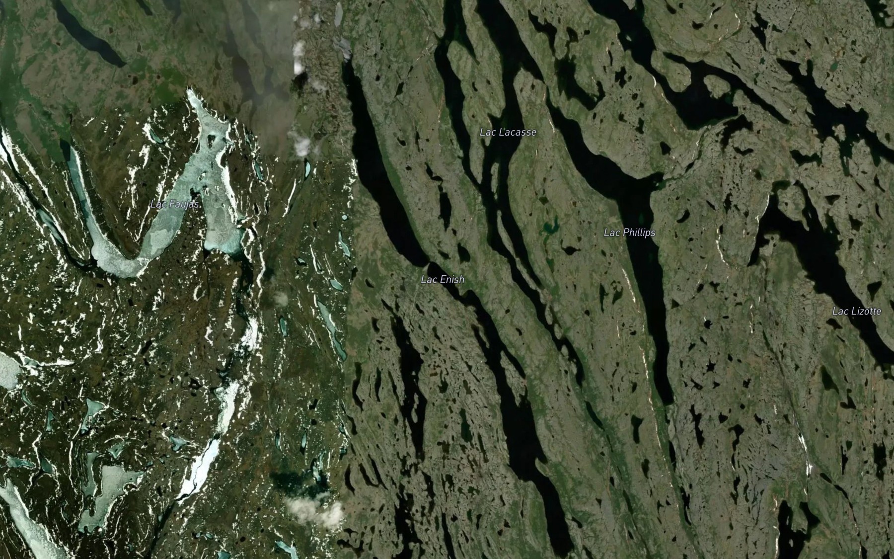 Satellite map of the Lac Enish