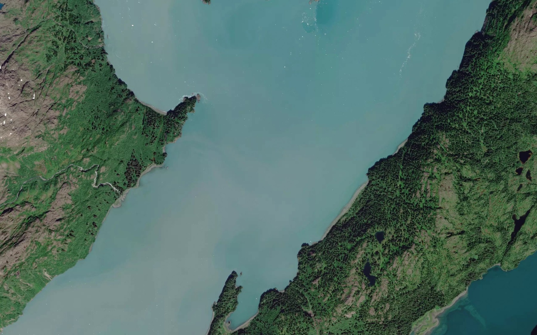 Satellite map of the Icy Bay