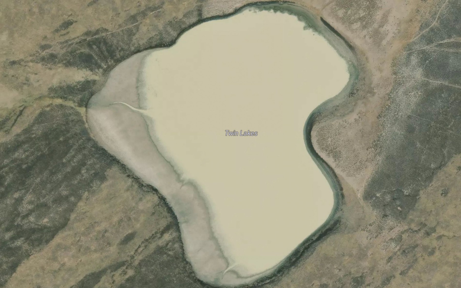 Satellite map of the Twin Lakes