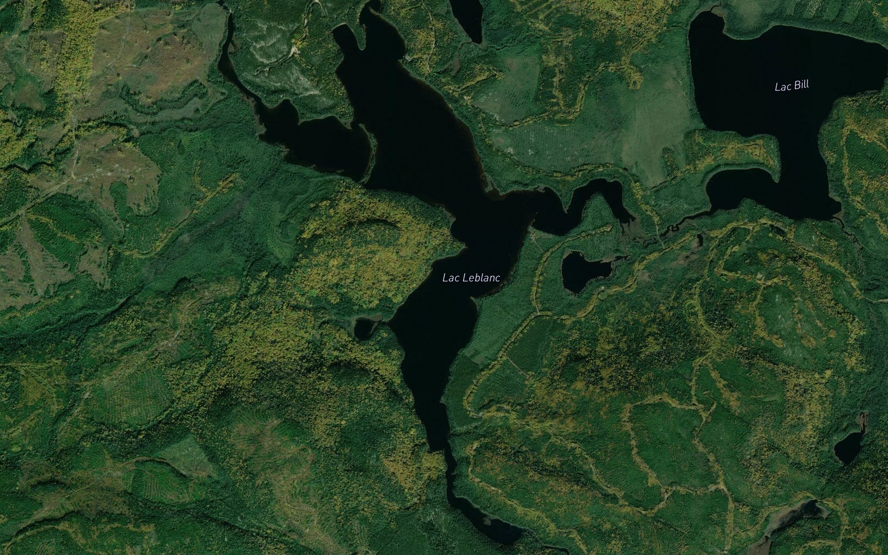 Satellite map of the Lac Leblanc