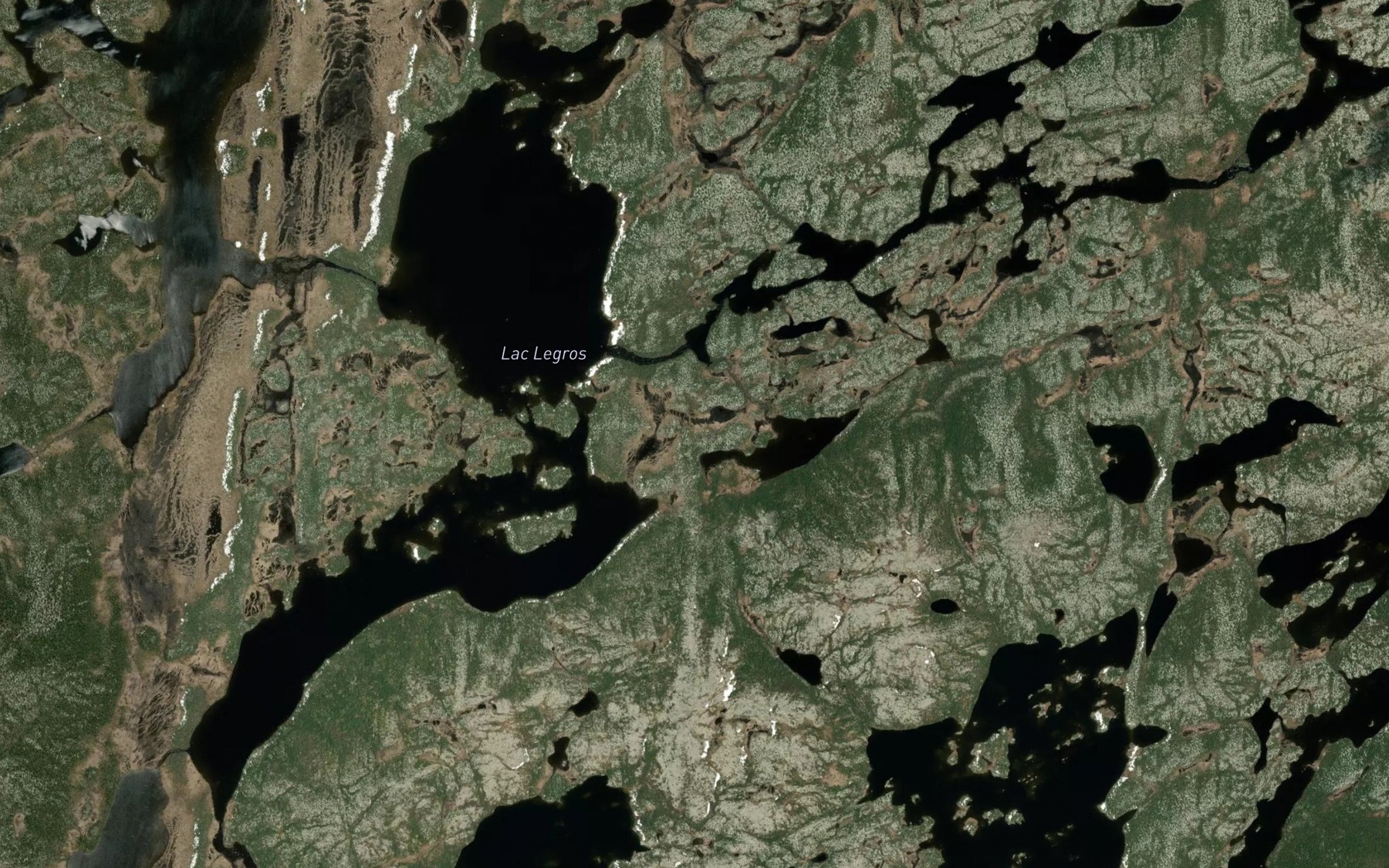 Satellite map of the Lac Legros