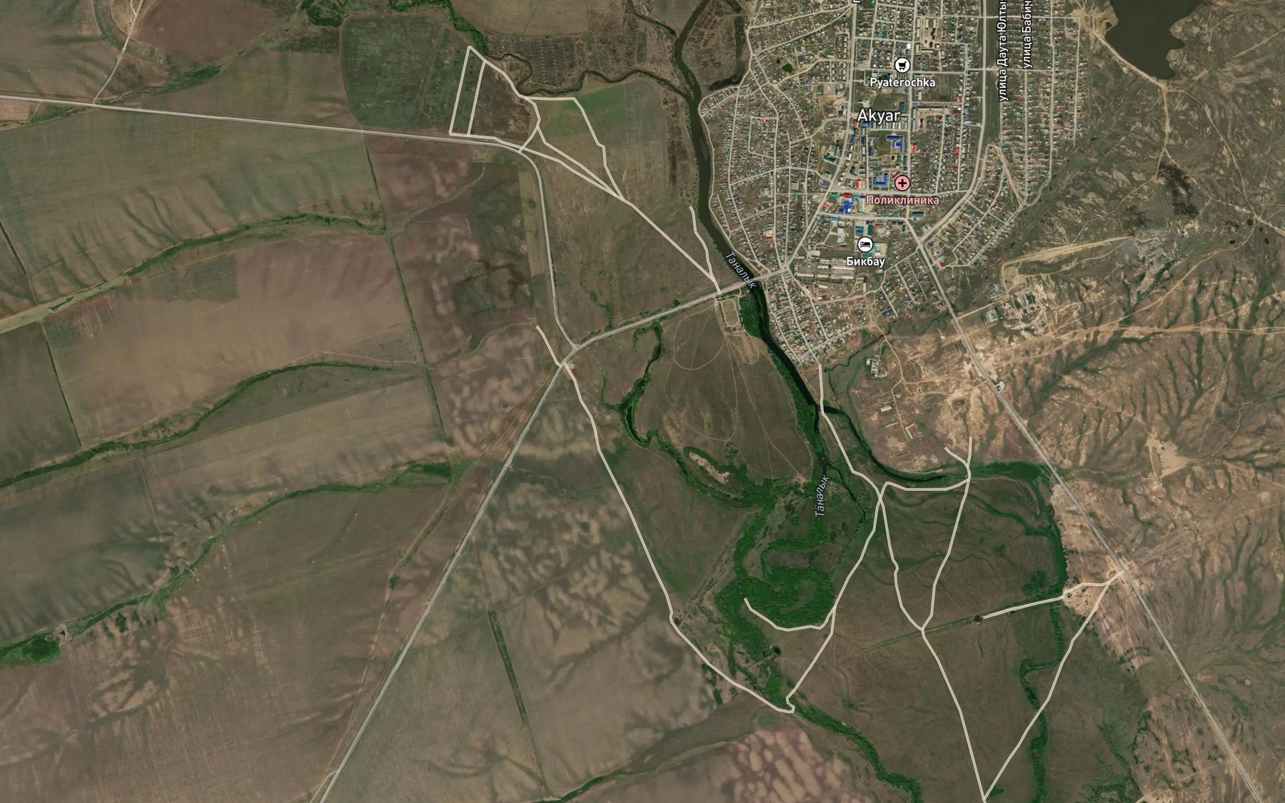 Satellite map of the Dergamysh