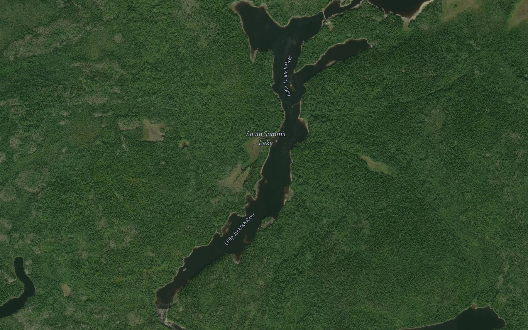 Satellite map of the South Summit Lake