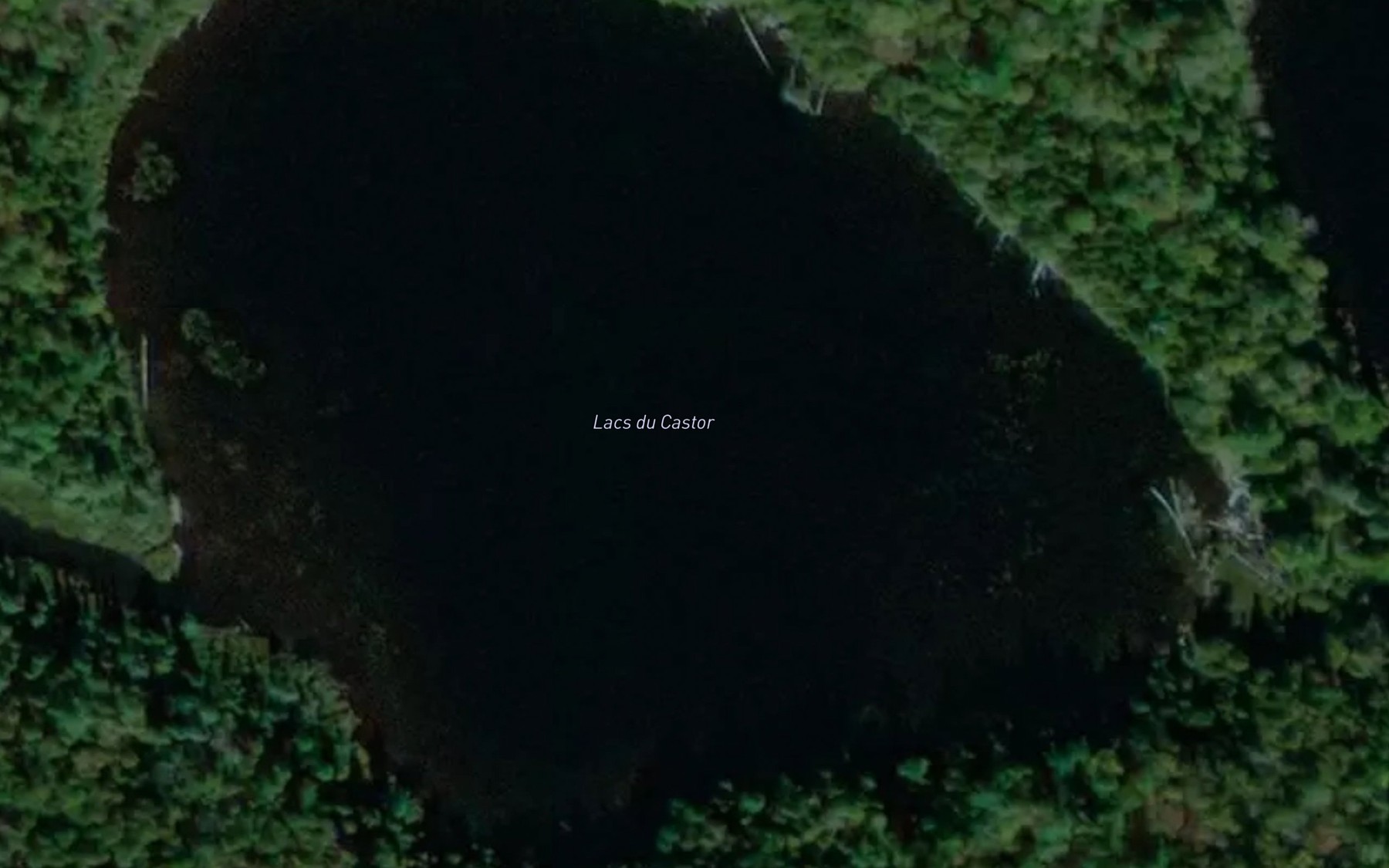 Satellite map of the Lacs du Castor