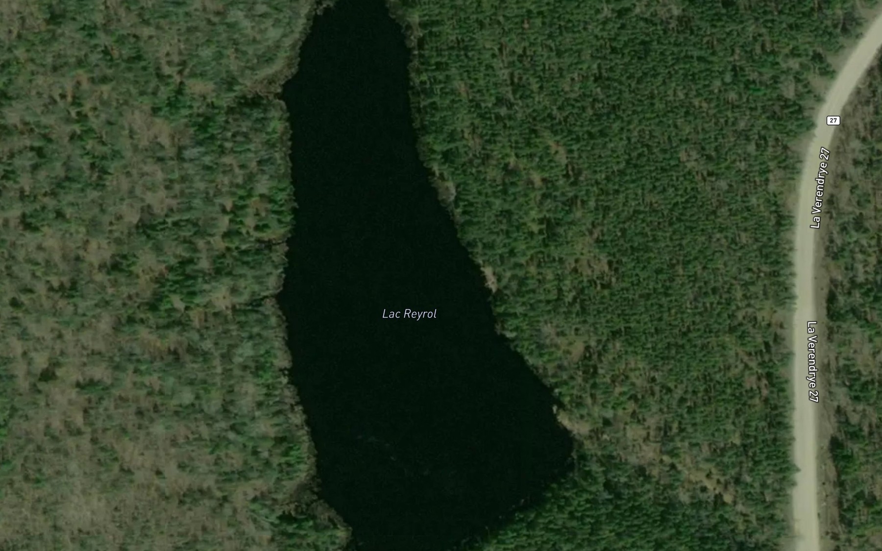 Satellite map of the Lac Reyrol