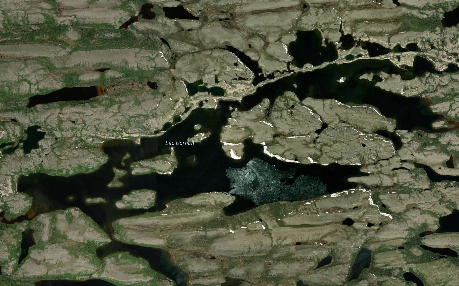 Satellite map of the Lac Dornon
