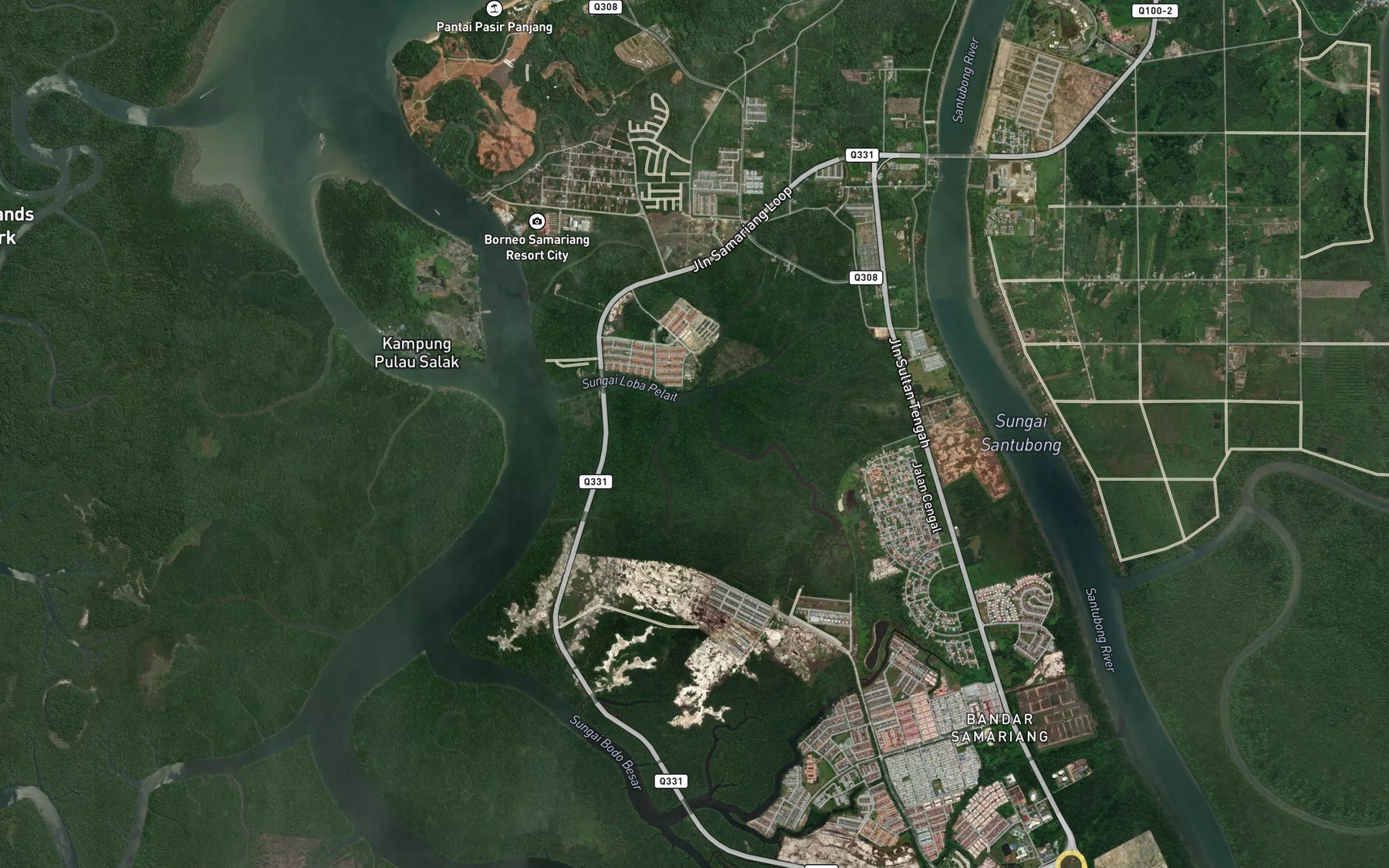 Satellite map of the Sungai Gelap