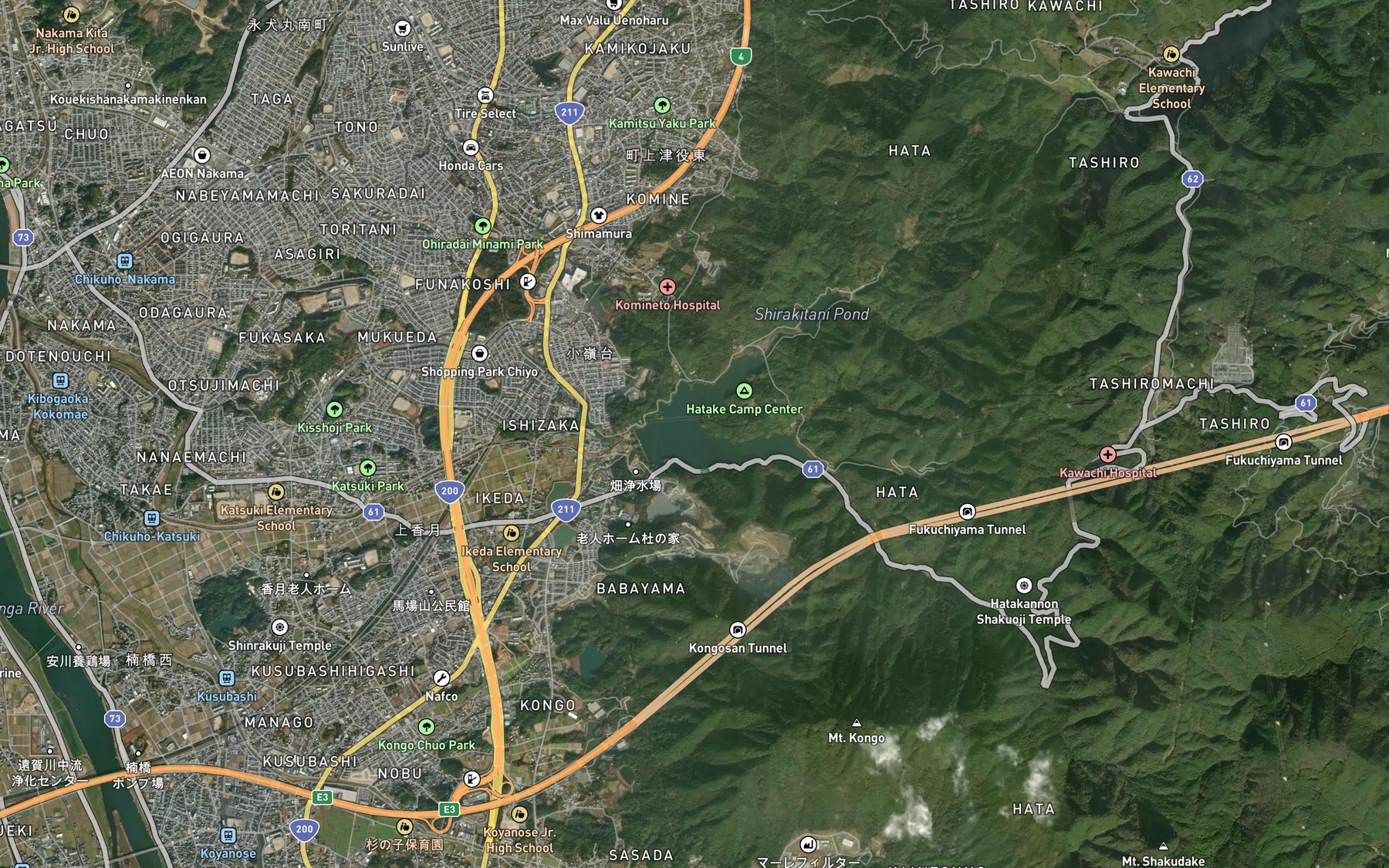 Satellite map of the Hata Chosuichi