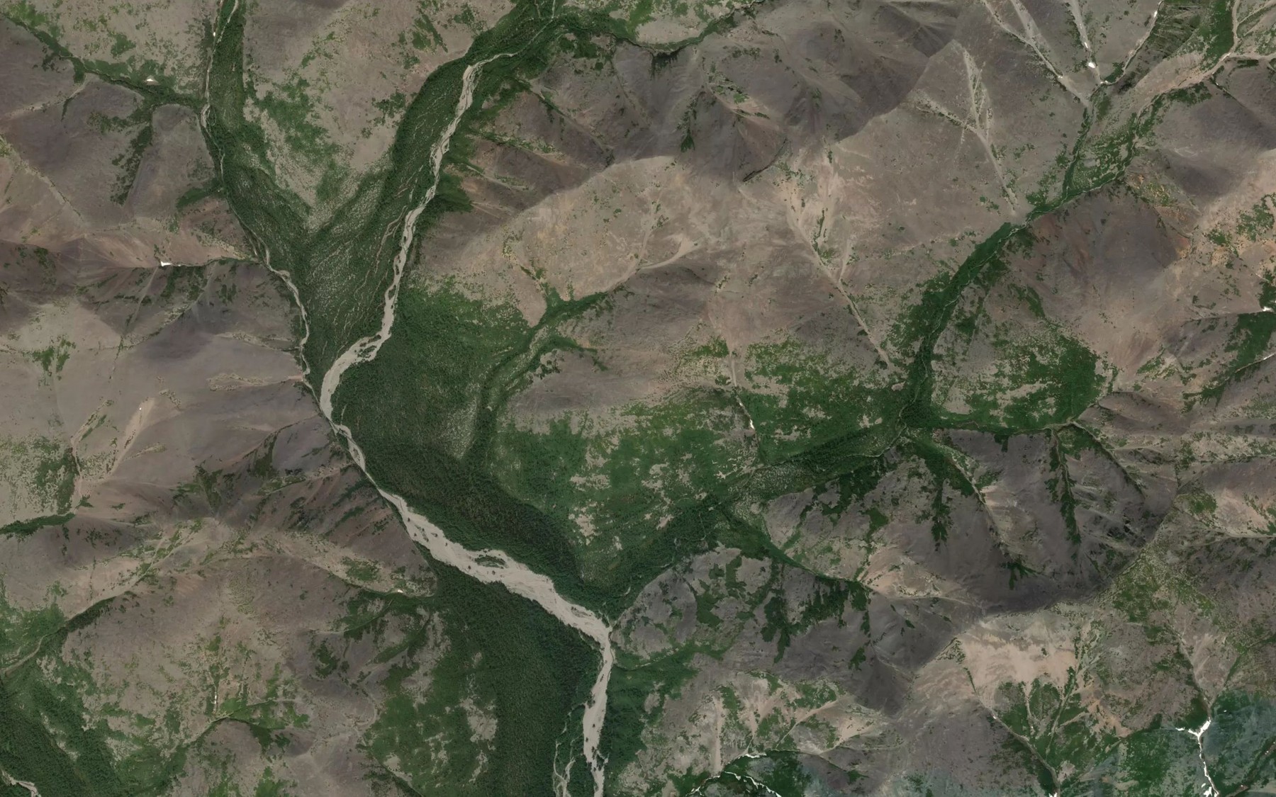 Satellite map of the Akunzha