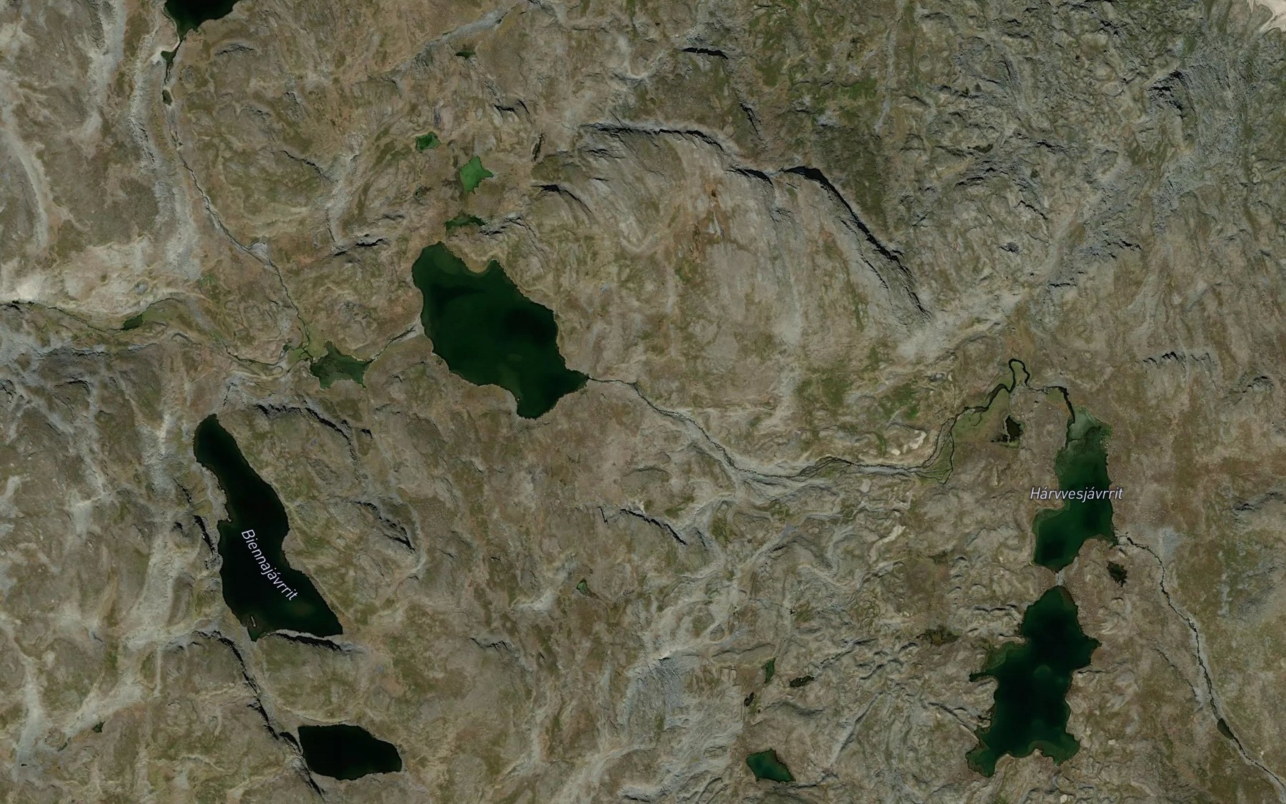 Satellite map of the Bienna jakka