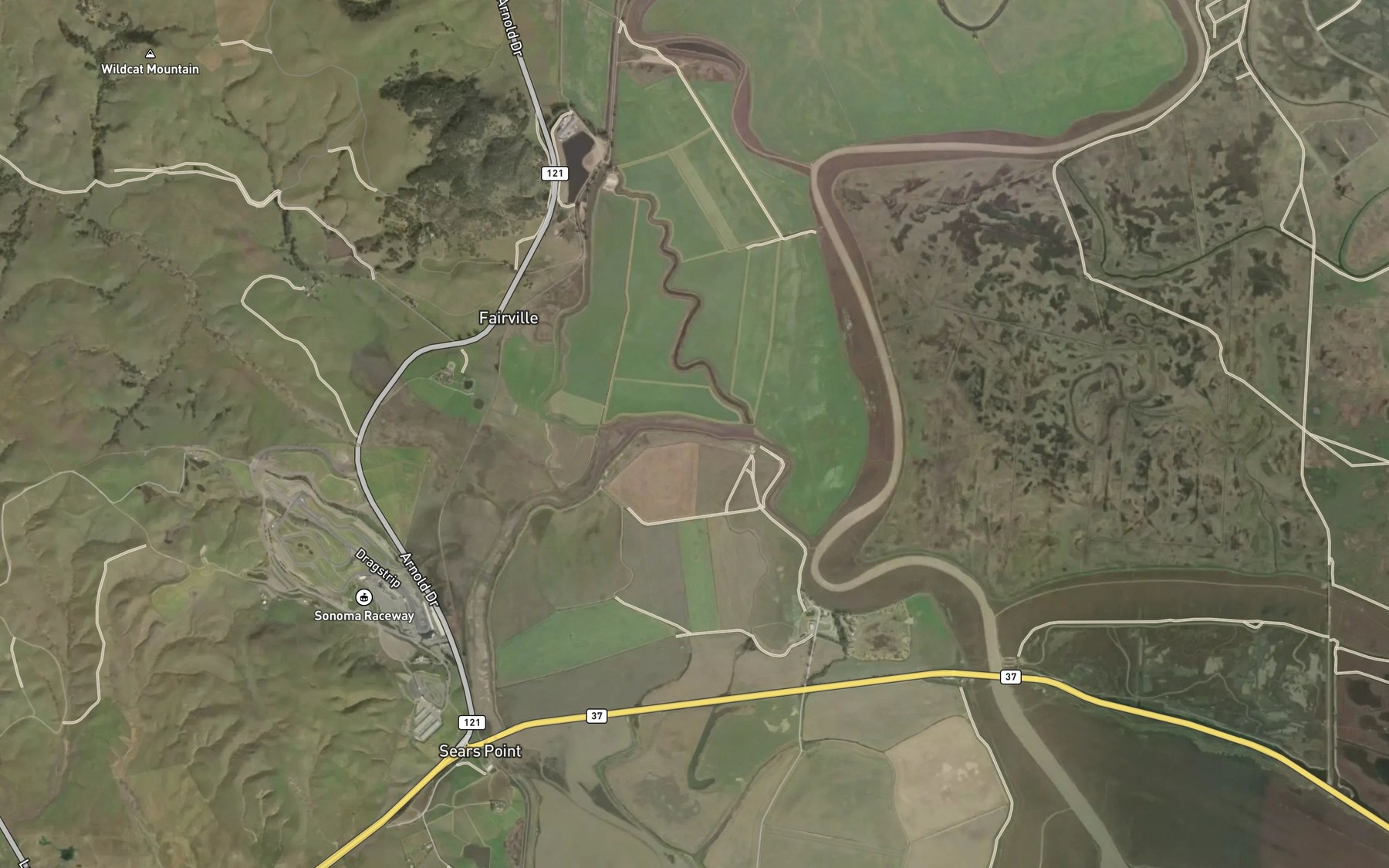 Satellite map of the East Branch