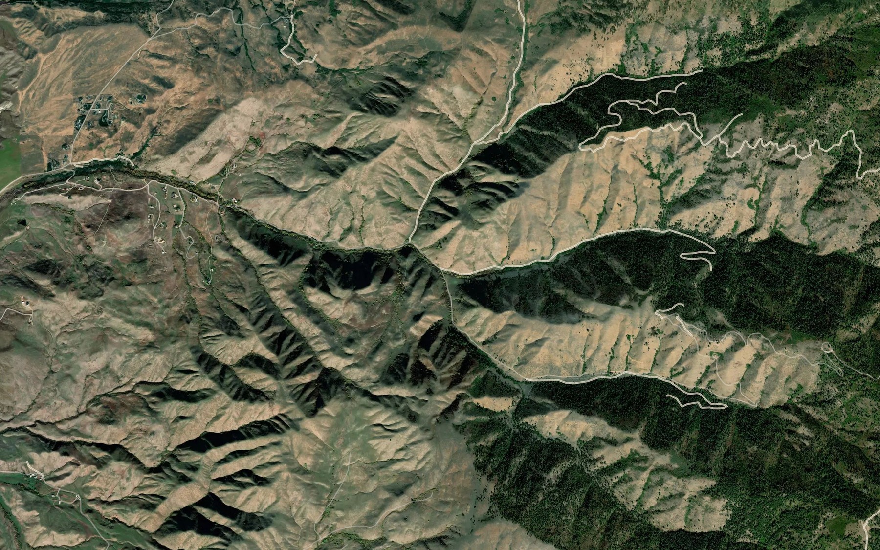 Satellite map of the Shanks Creek