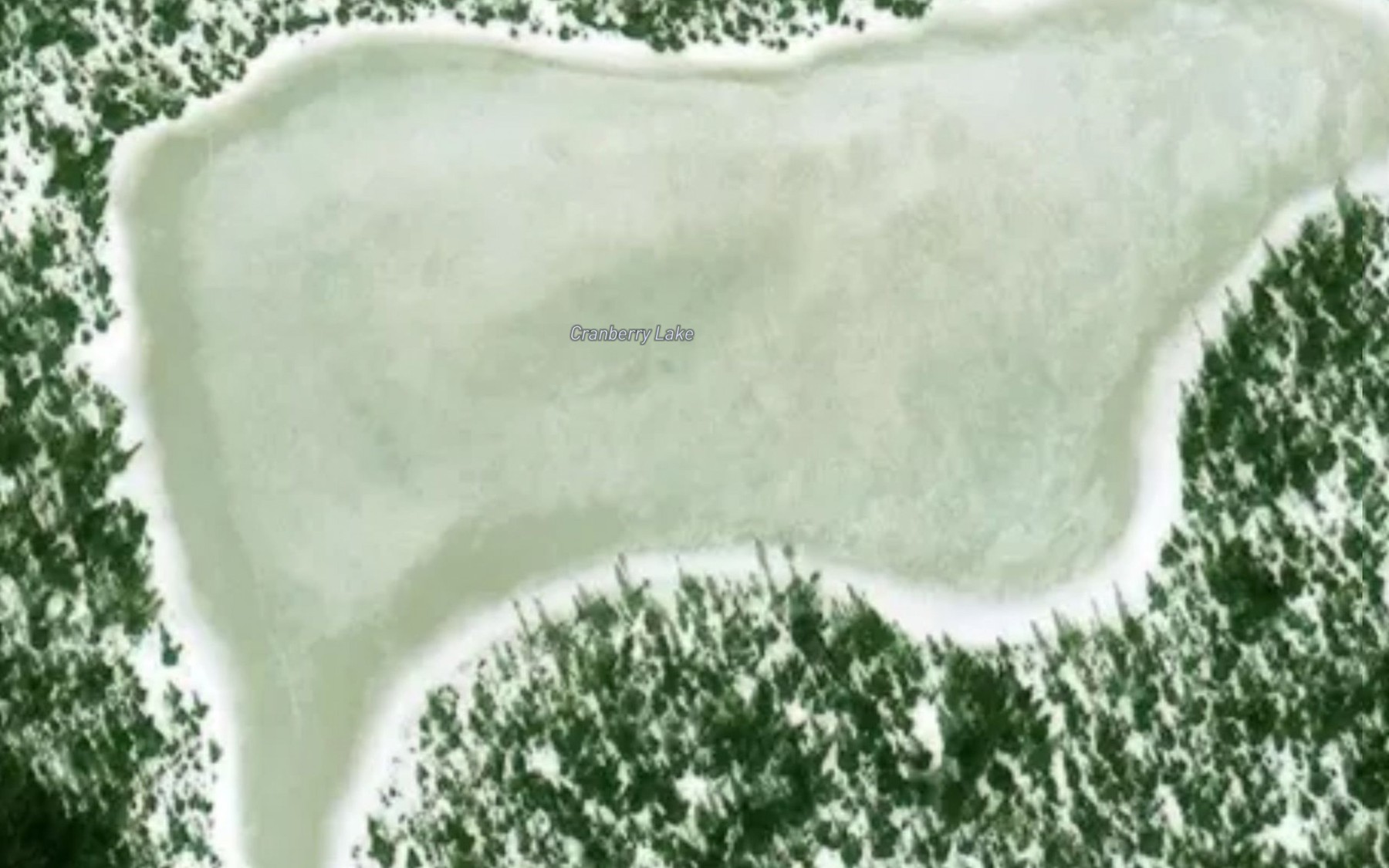 Satellite map of the Cranberry Lake
