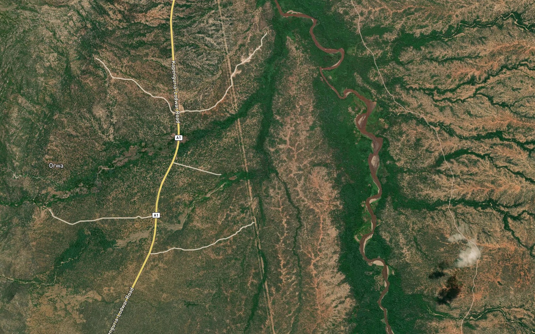 Satellite map of the Arau