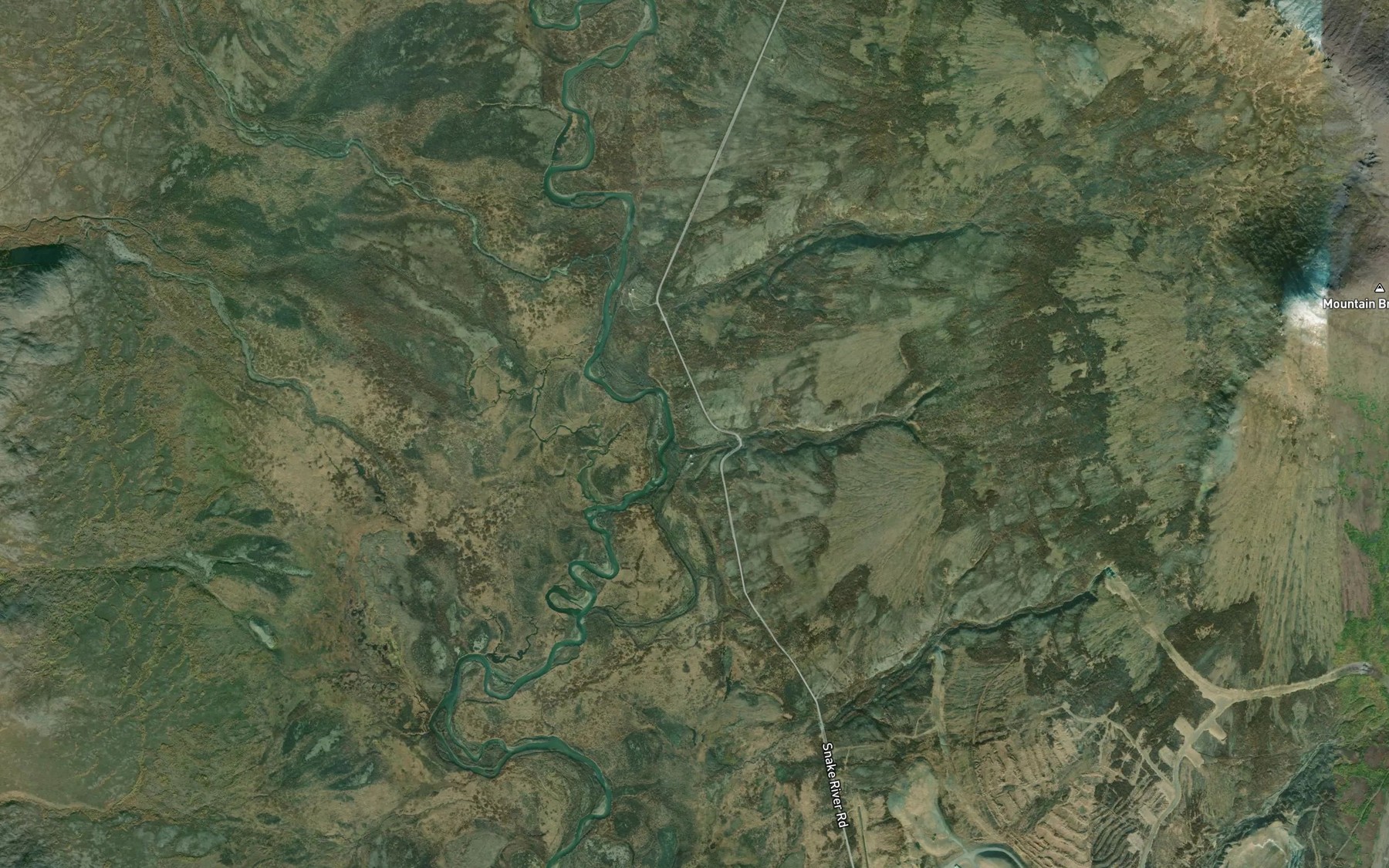 Satellite map of the Prospect Creek