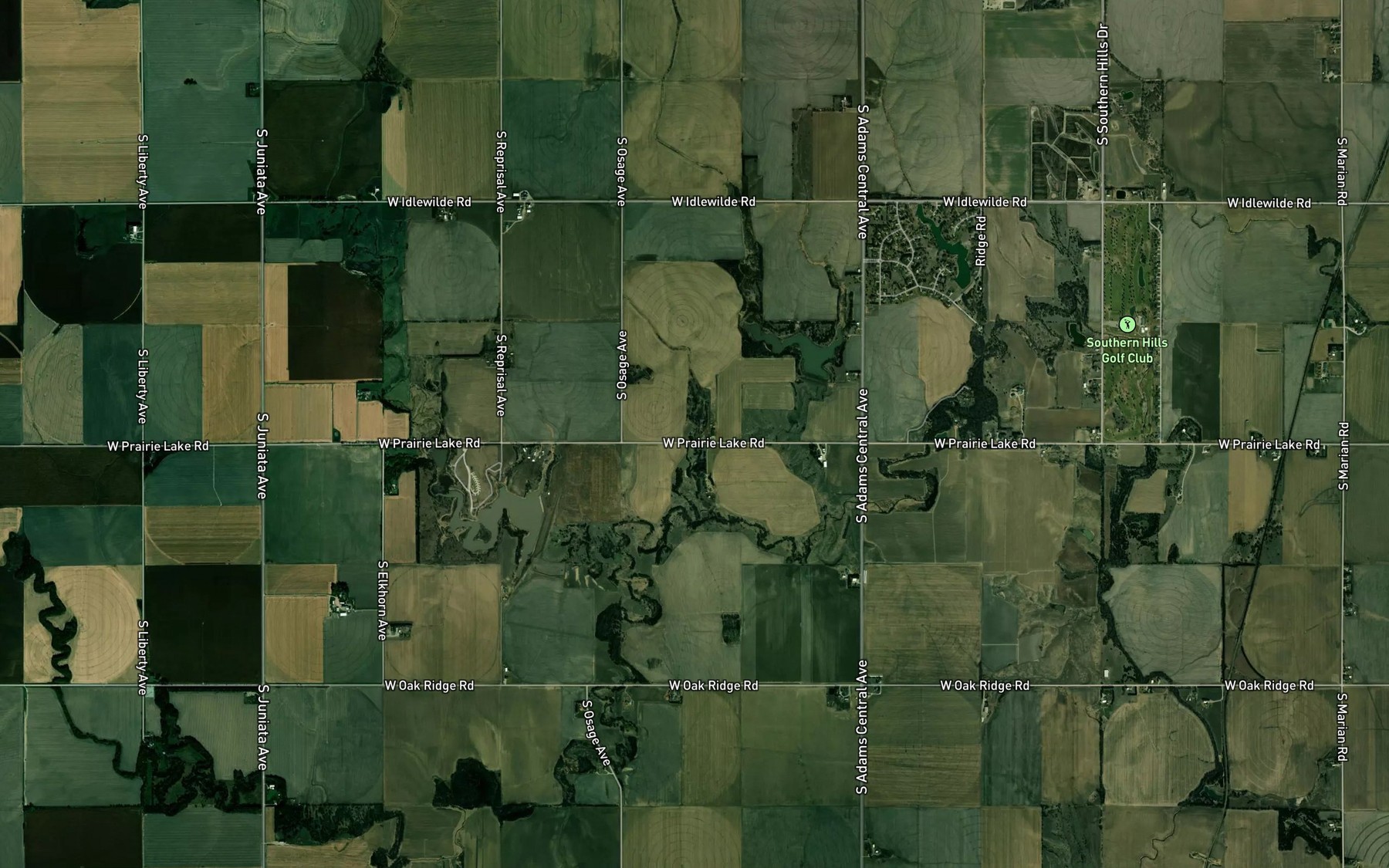 Satellite map of the Wright Reservoir