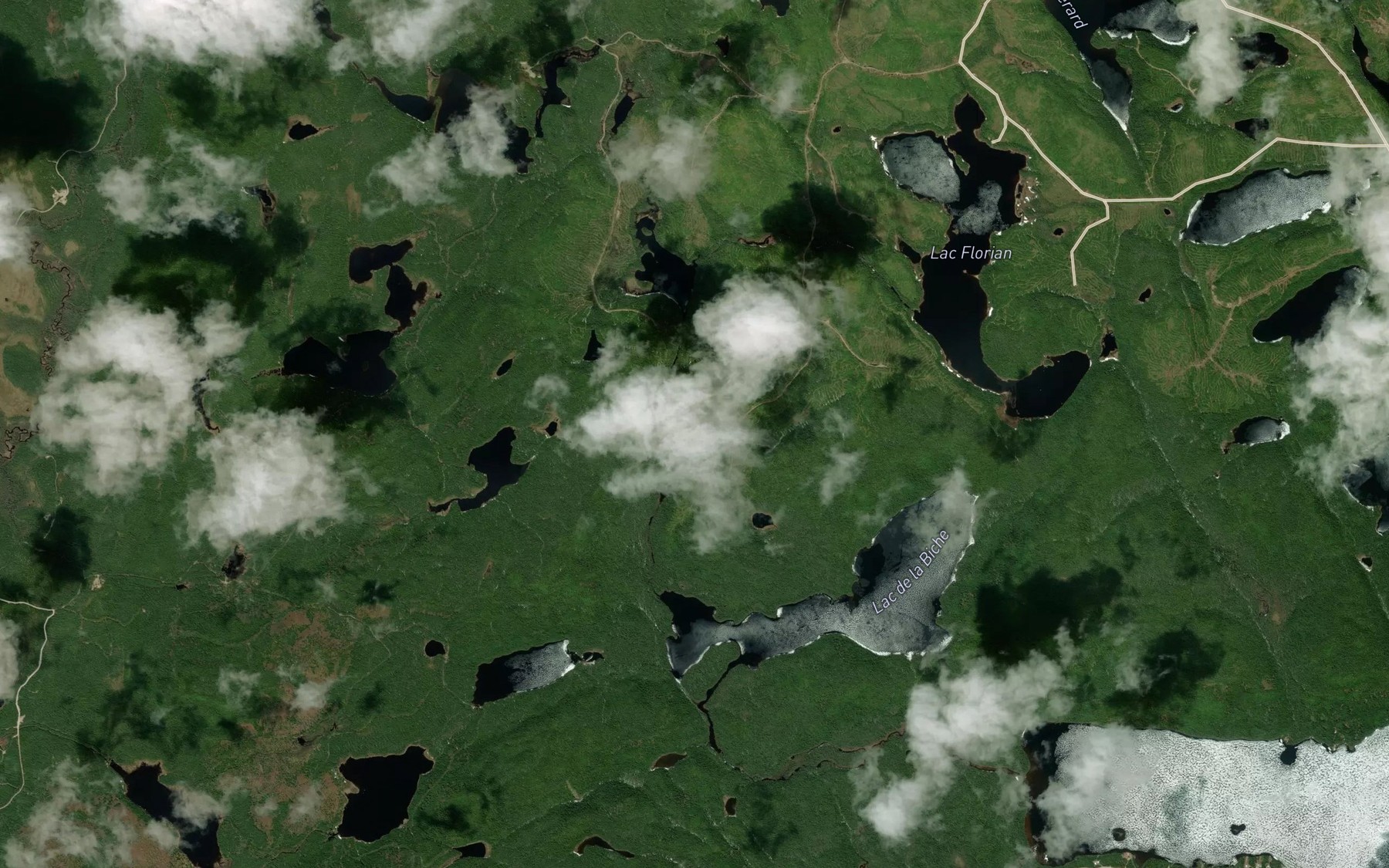 Satellite map of the Lac du Soufflet