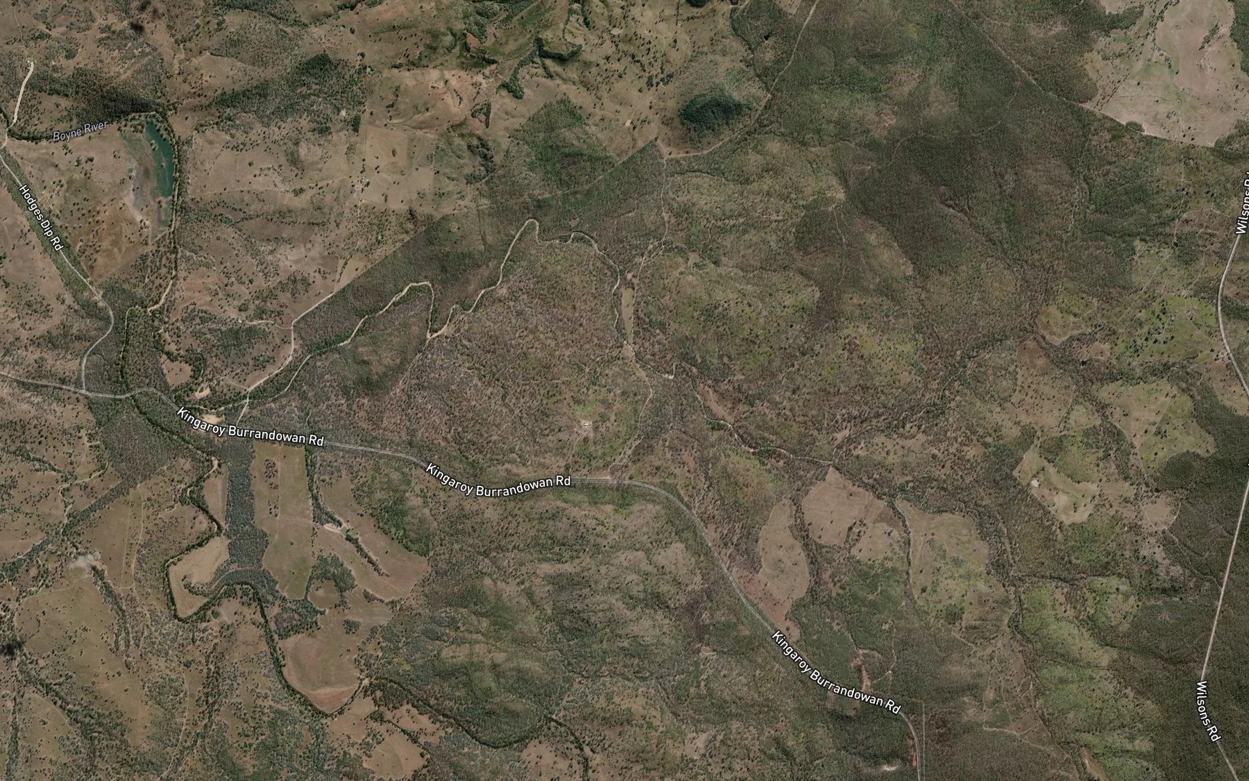 Satellite map of the Taswell Creek