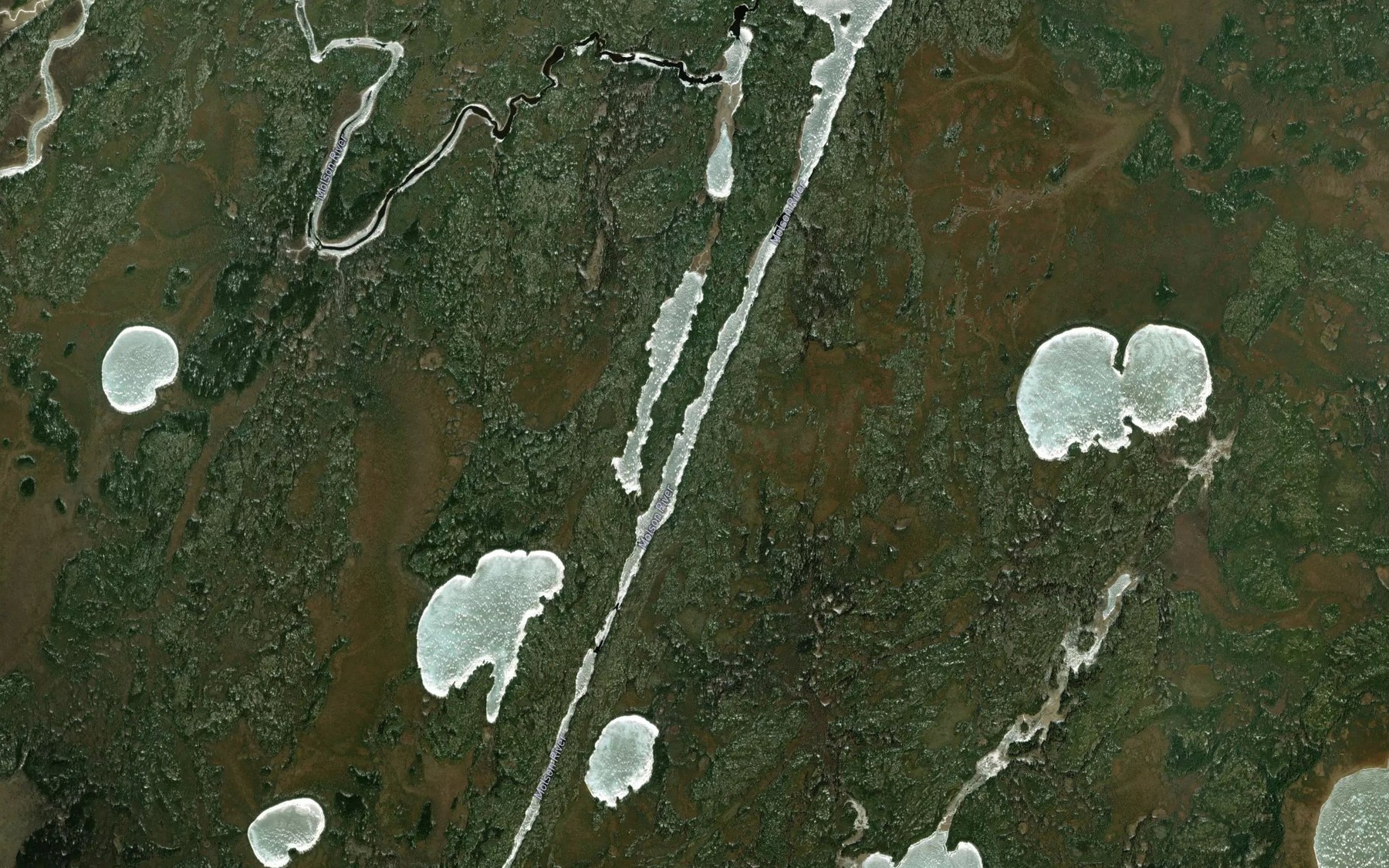 Satellite map of the Granite Narrows
