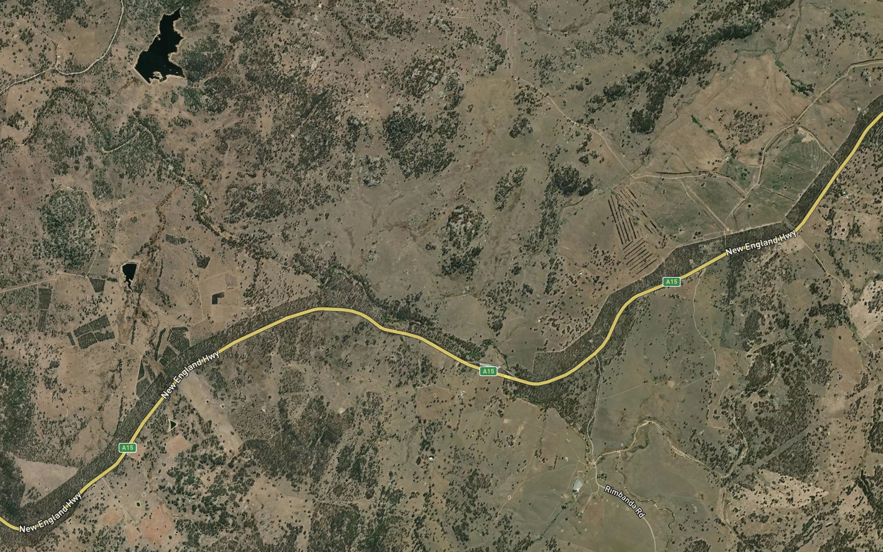 Satellite map of the Spring Creek