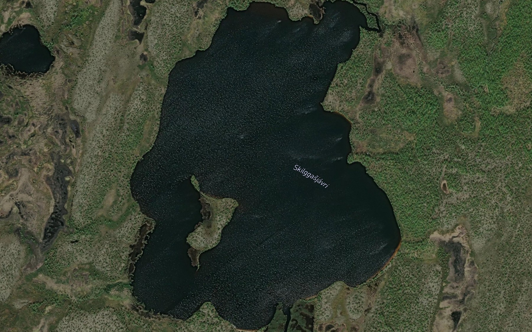 Satellite map of the Skilgasjavri