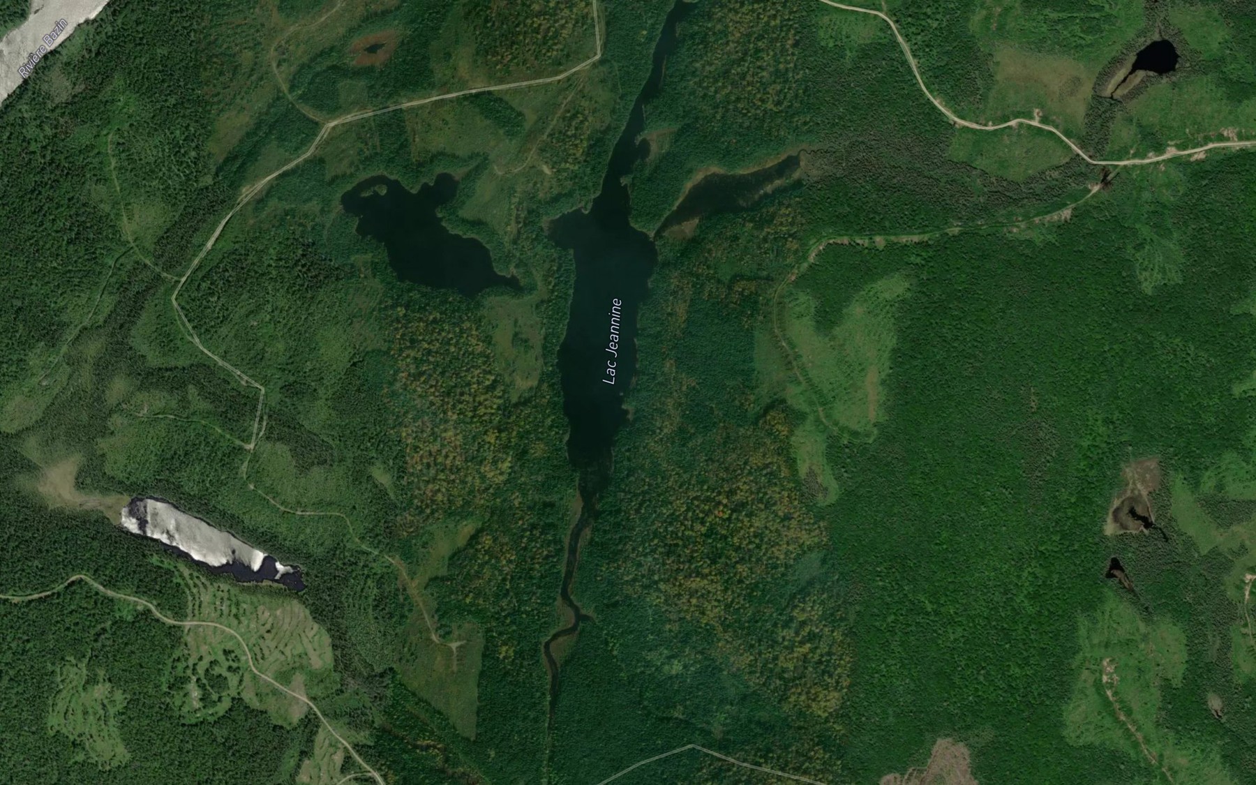 Satellite map of the Lac Jeannine
