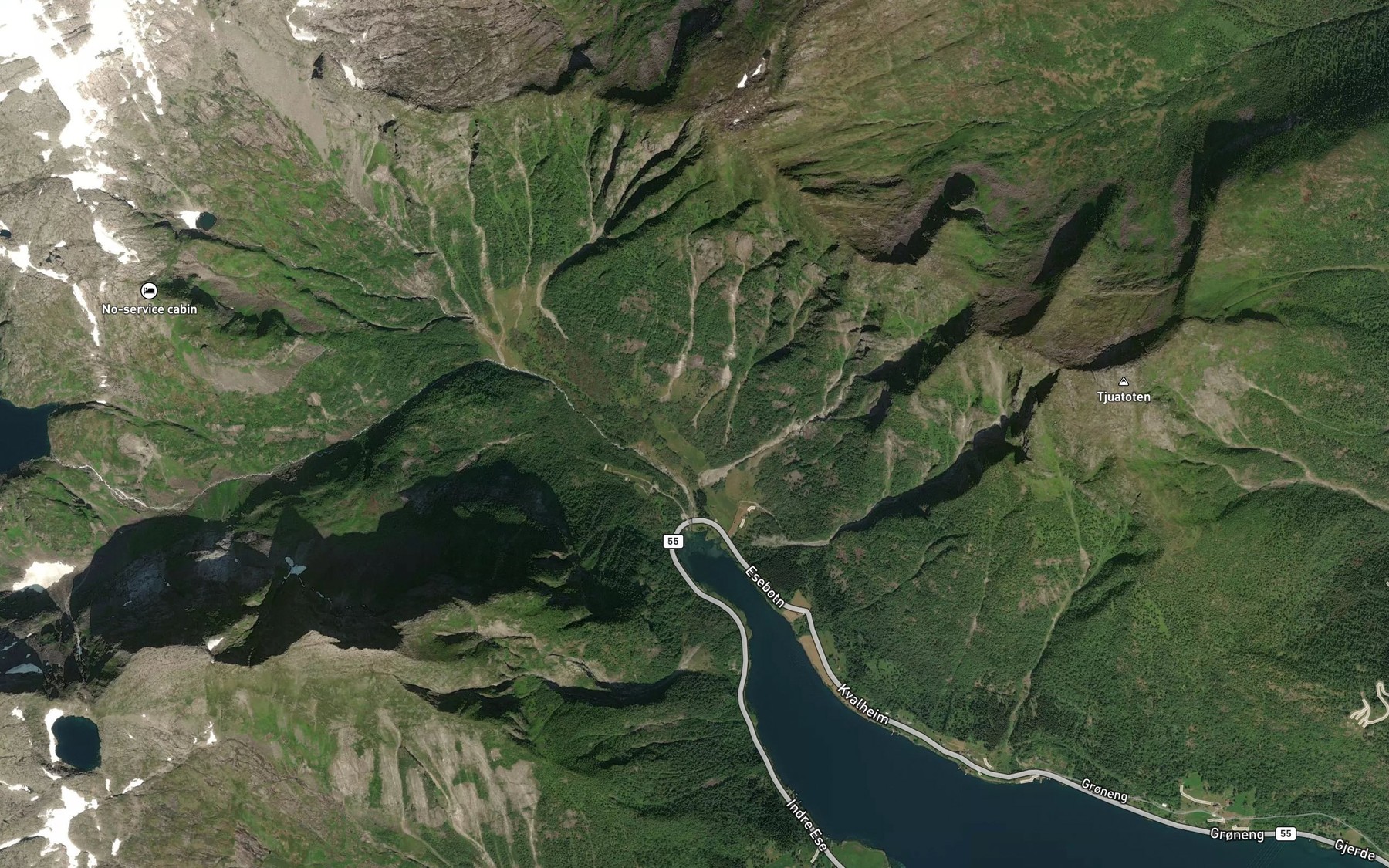 Satellite map of the Skorsteinskreda