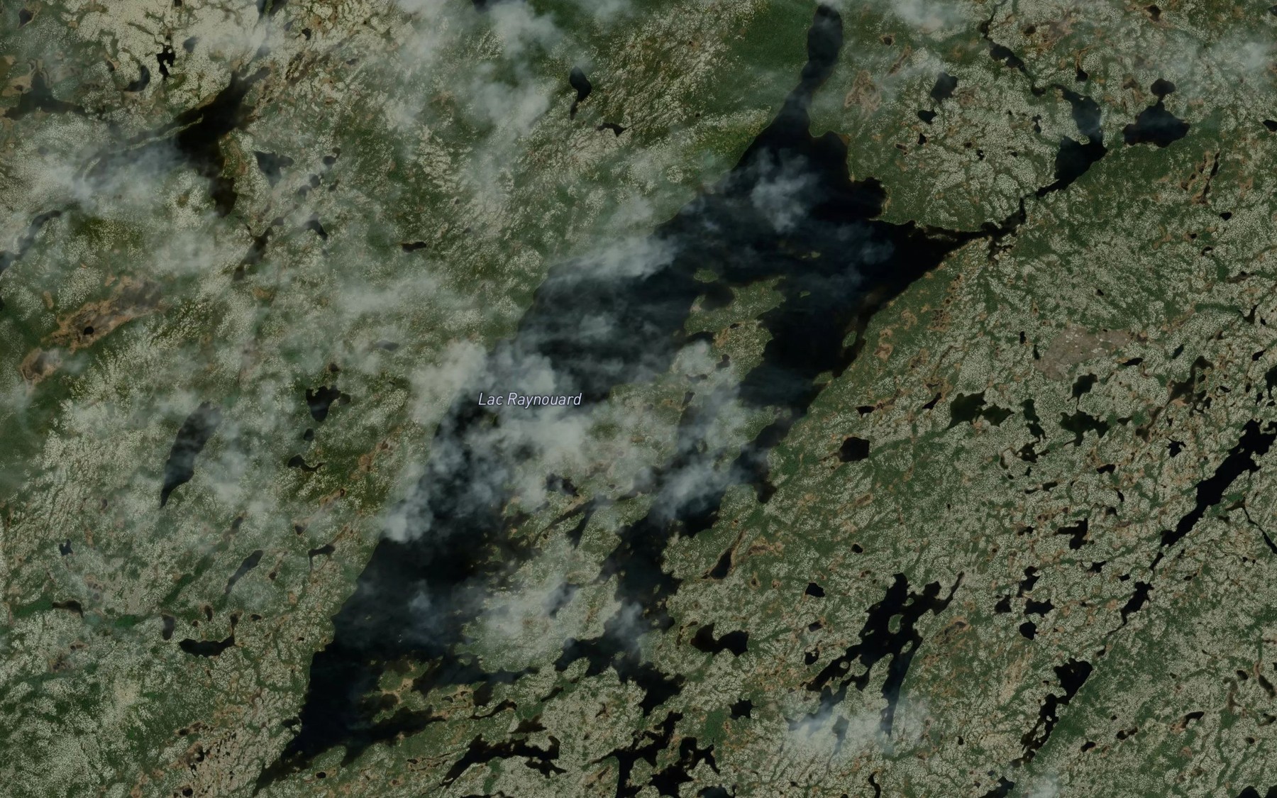 Satellite map of the Lac Raynouard