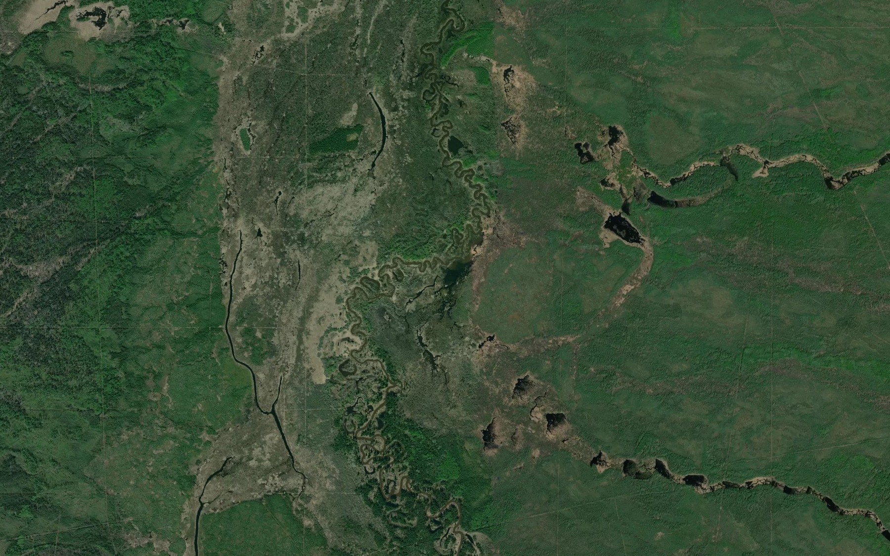 Satellite map of the Chuatse Creek