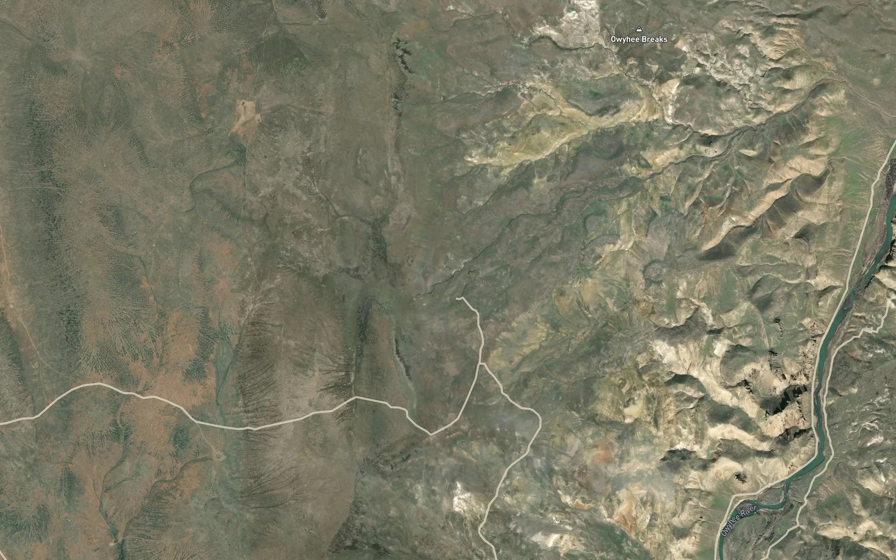 Satellite map of the Willow Springs