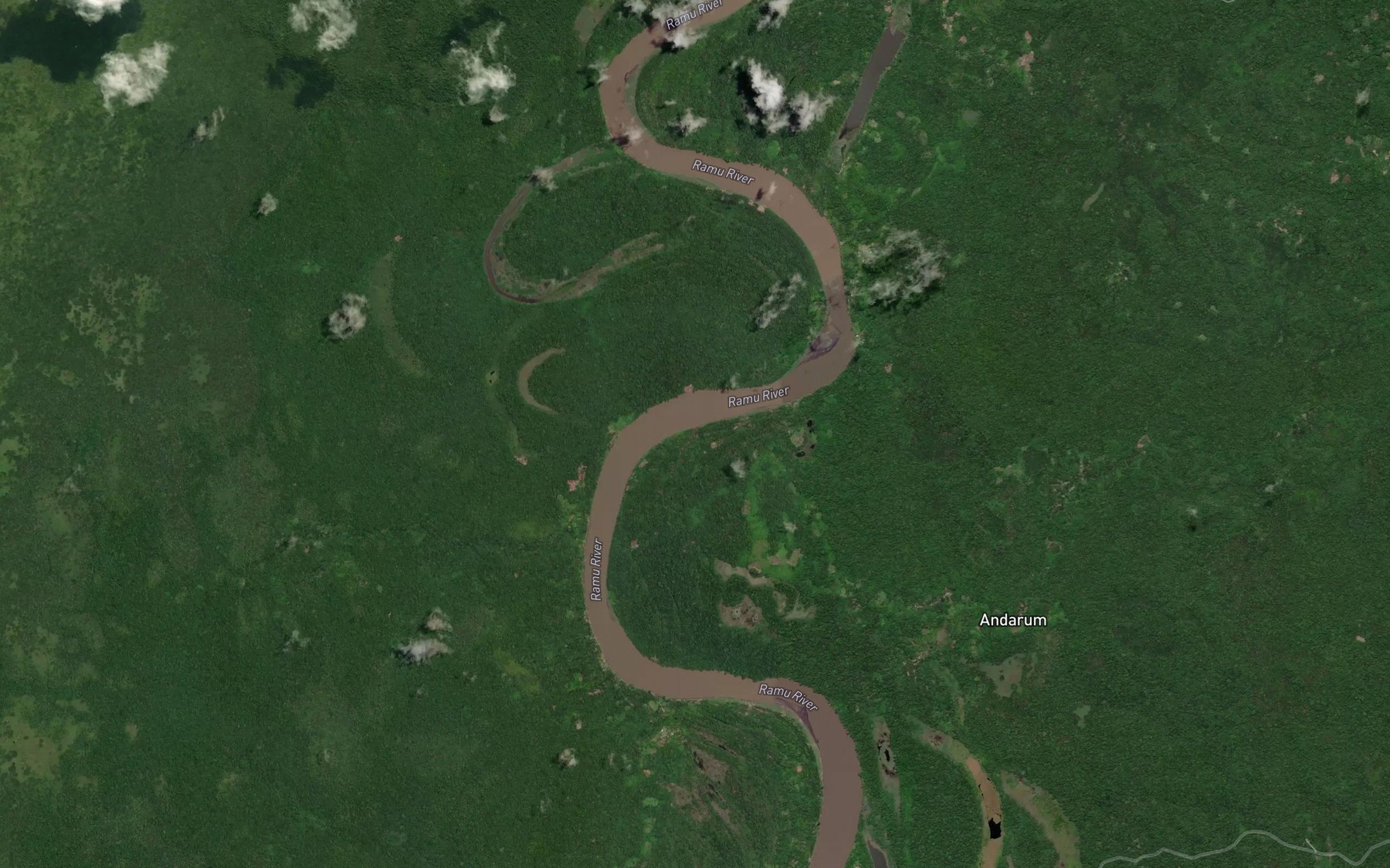 Satellite map of the Puriam River