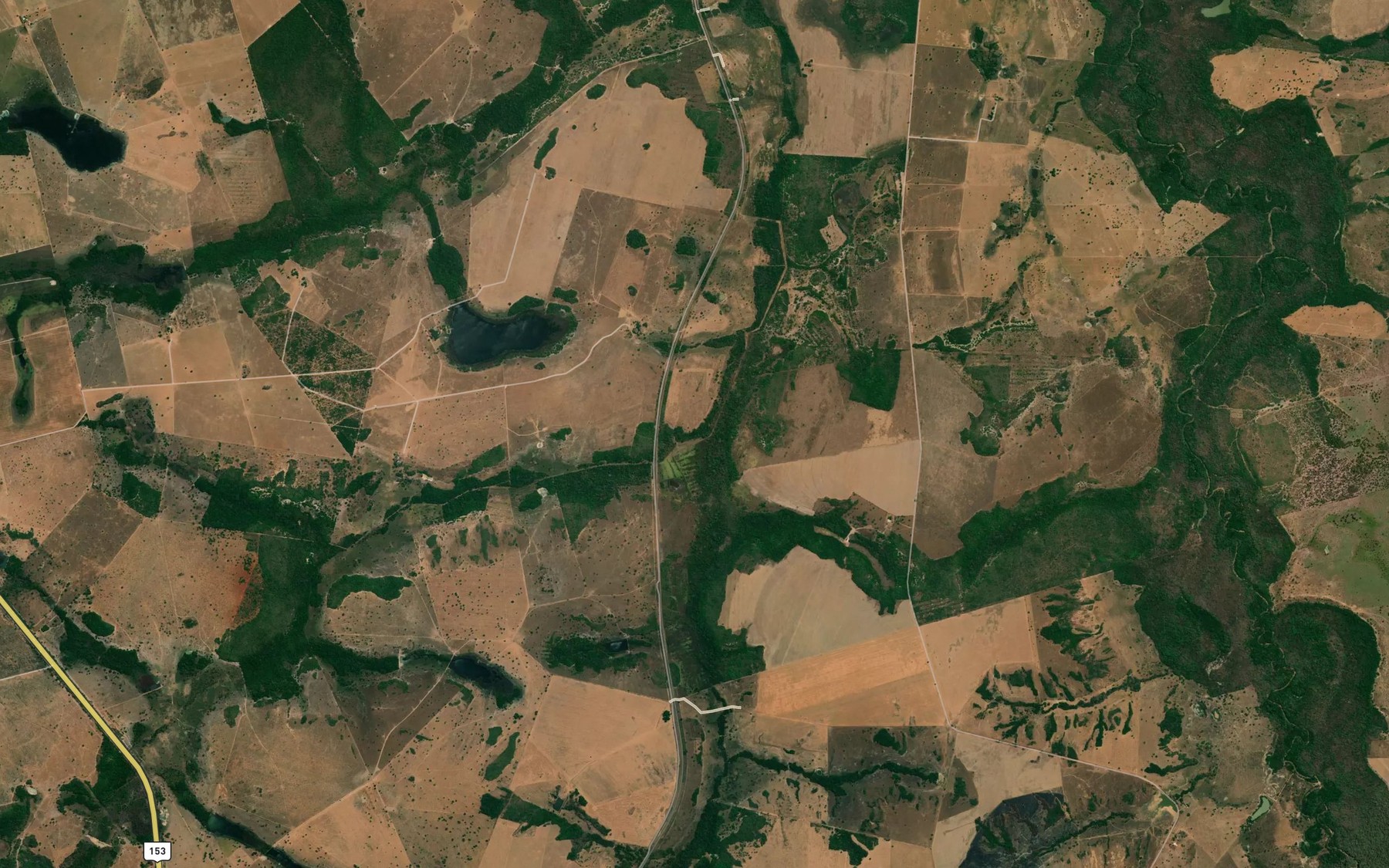 Satellite map of the Corrego Canoas