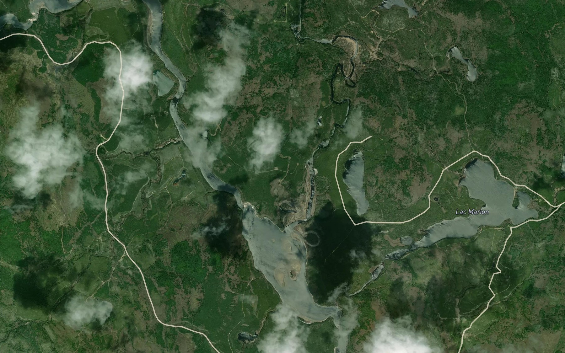 Satellite map of the Rapides Vedier